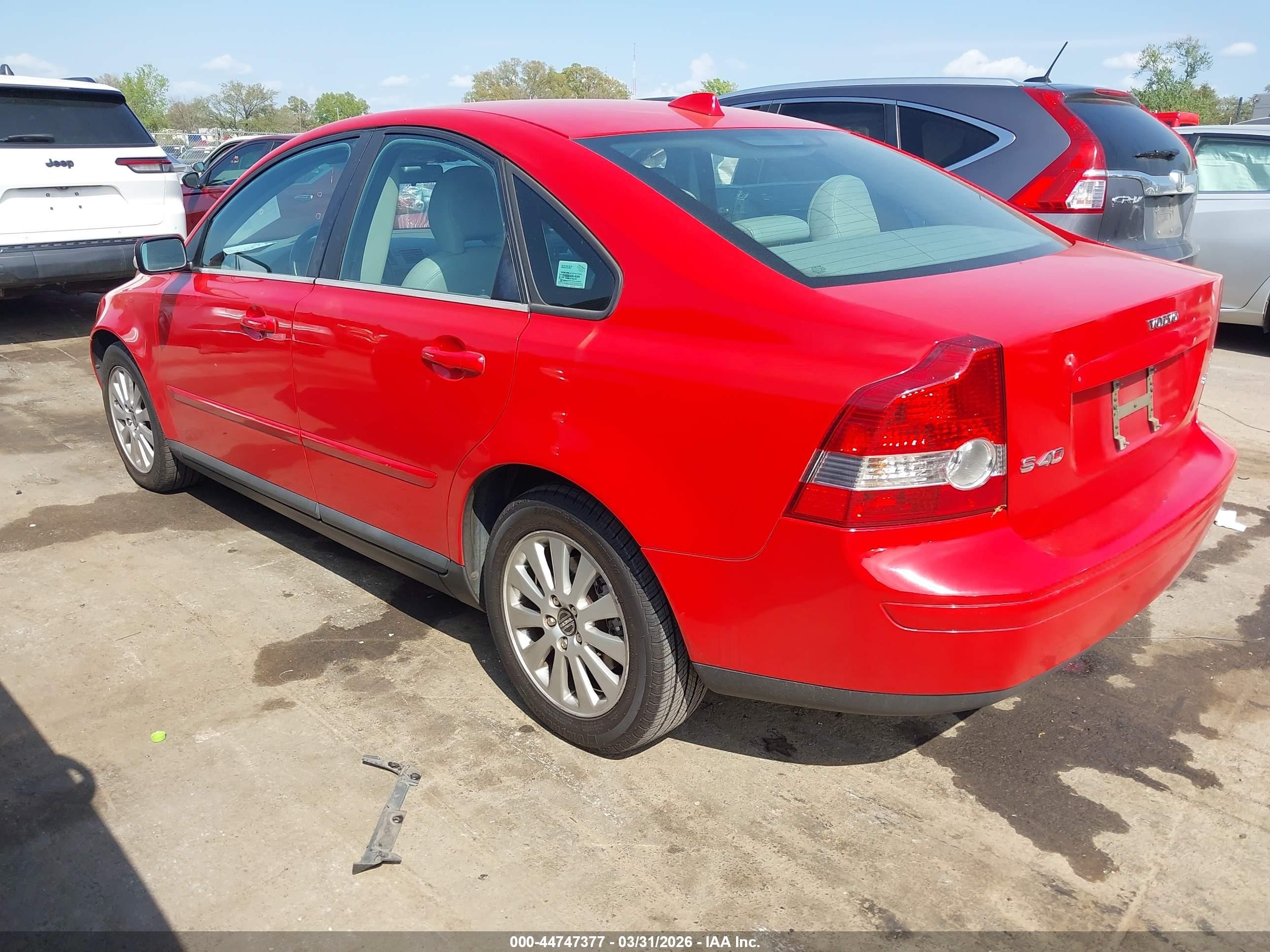 2005 Volvo S40 2.4i Red vin: YV1MS382X52089925