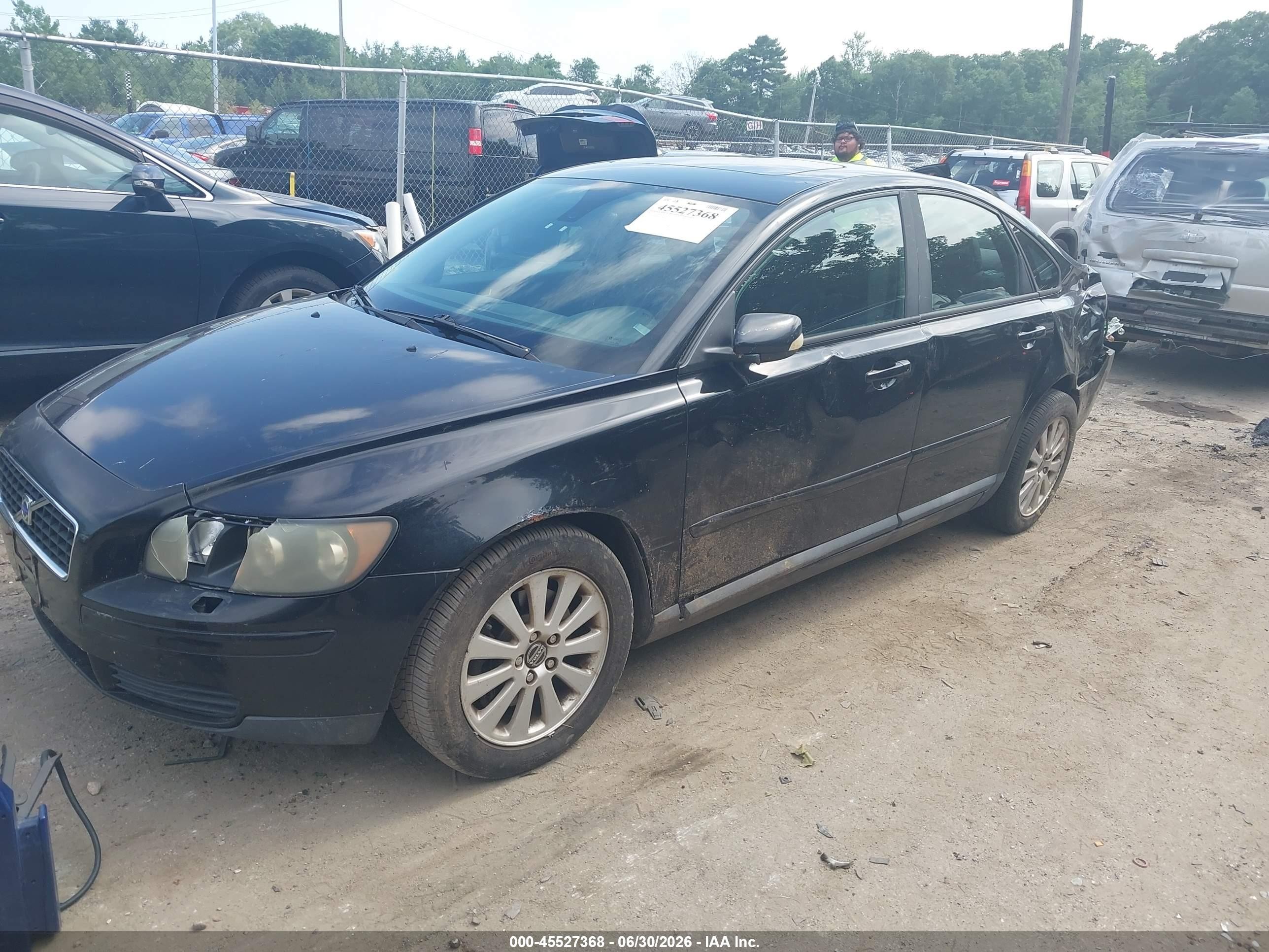 2005 Volvo S40 2.4i A/2.4i A Sr/2.4i M/2.4i M Sr Black vin: YV1MS390452115643