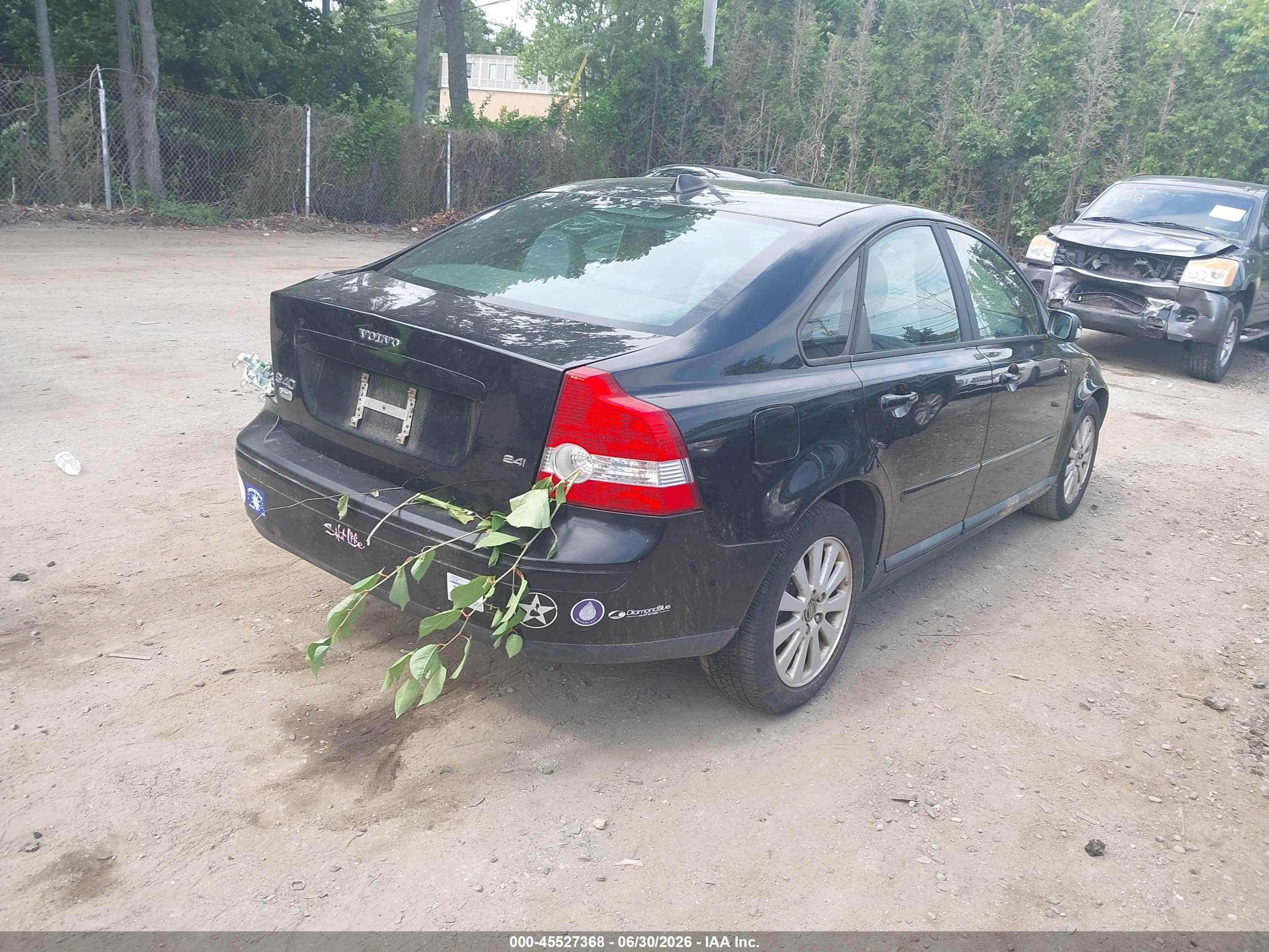 2005 Volvo S40 2.4i A/2.4i A Sr/2.4i M/2.4i M Sr Black vin: YV1MS390452115643