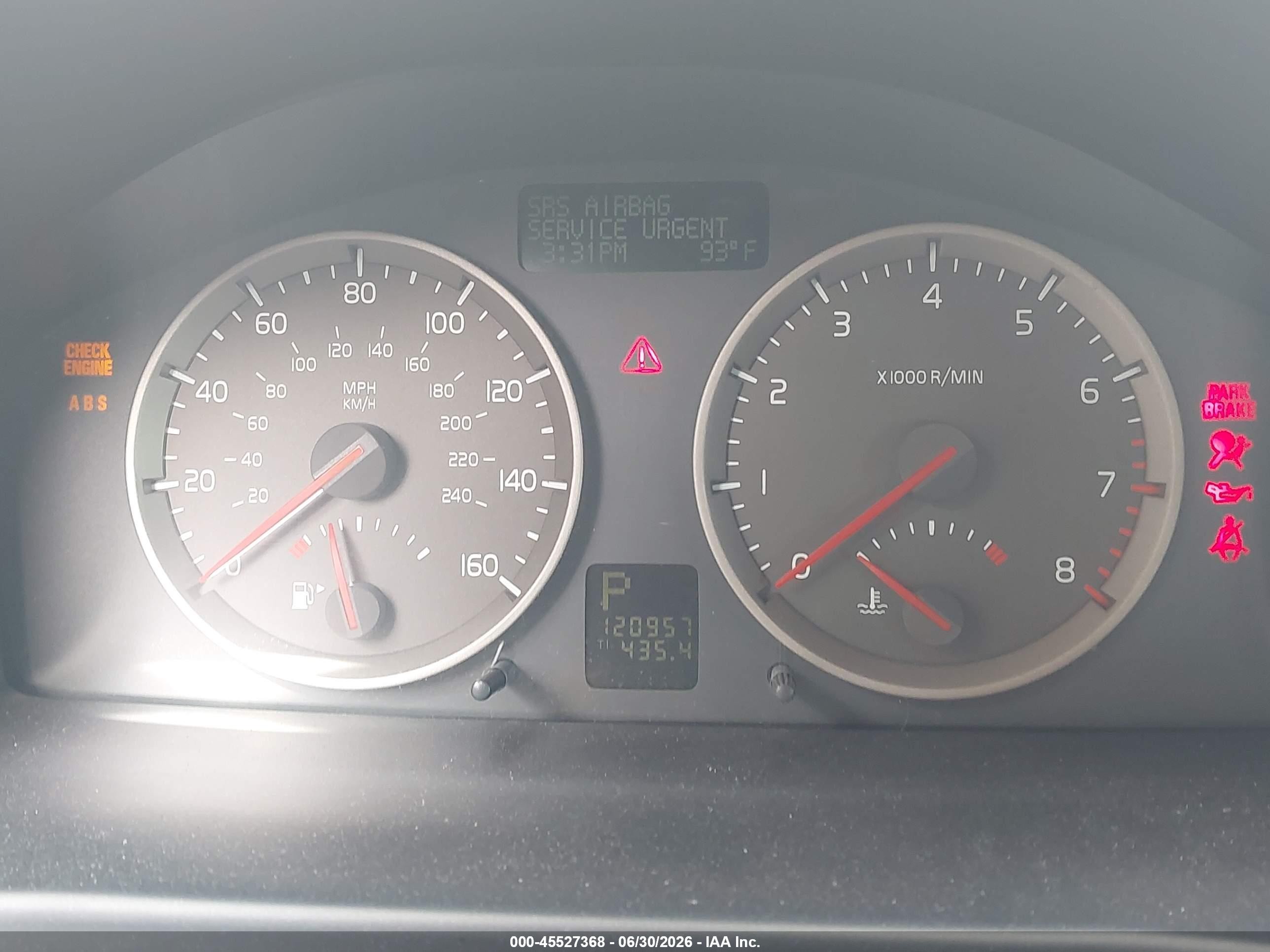 2005 Volvo S40 2.4i A/2.4i A Sr/2.4i M/2.4i M Sr Black vin: YV1MS390452115643