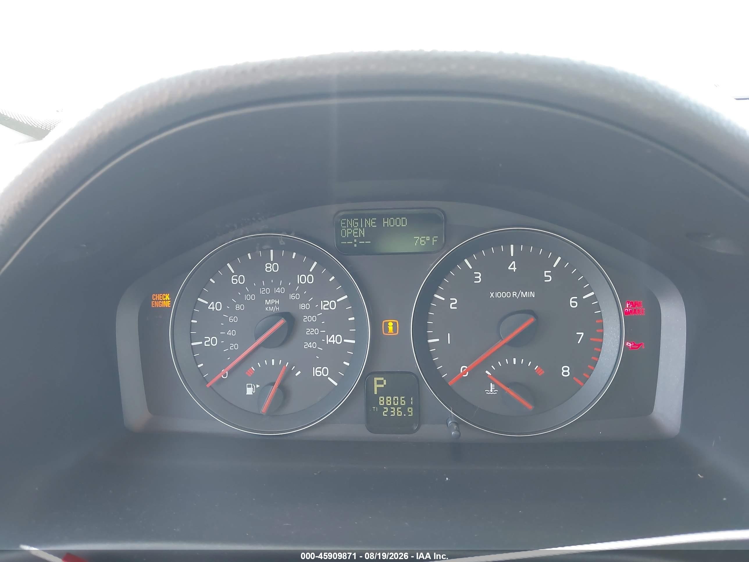 2008 Volvo S40 2.4l/2.4l W/snrf Black vin: YV1MS390482377585