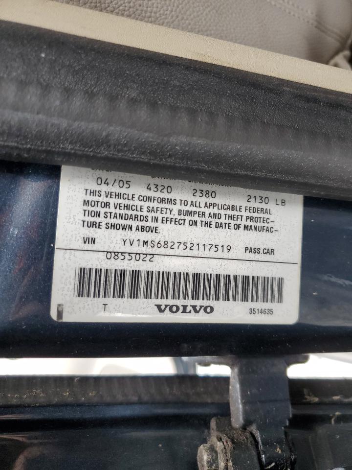 2005 Volvo S40 T5 Blue vin: YV1MS682752117519