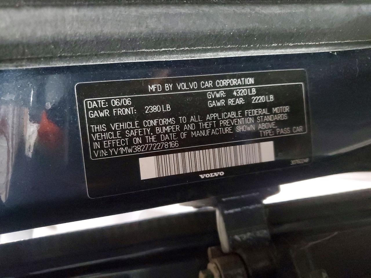 2007 Volvo V50 2.4i Синий vin: YV1MW382772278166