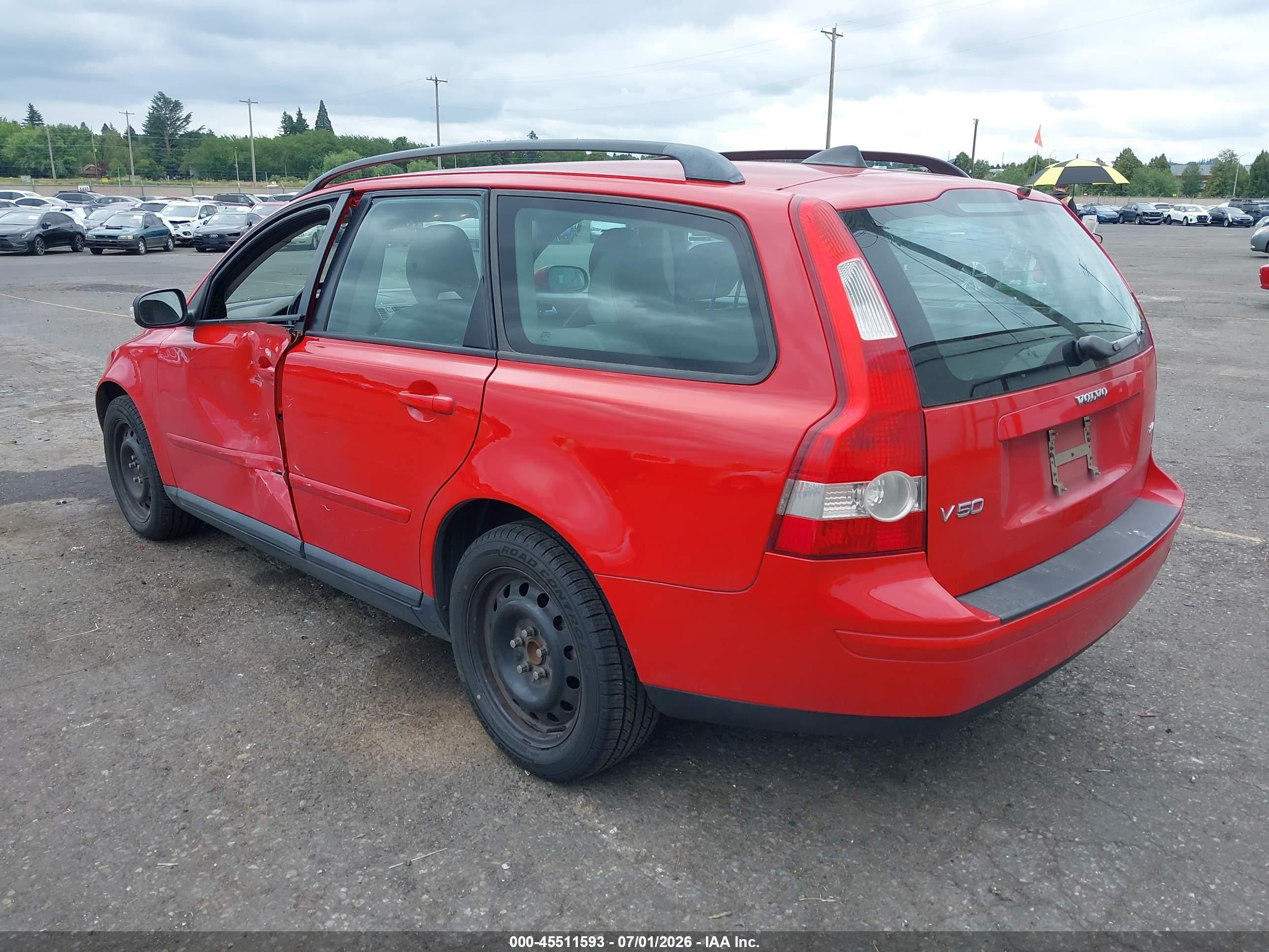 2007 Volvo V50 2.4i Red vin: YV1MW390172283151