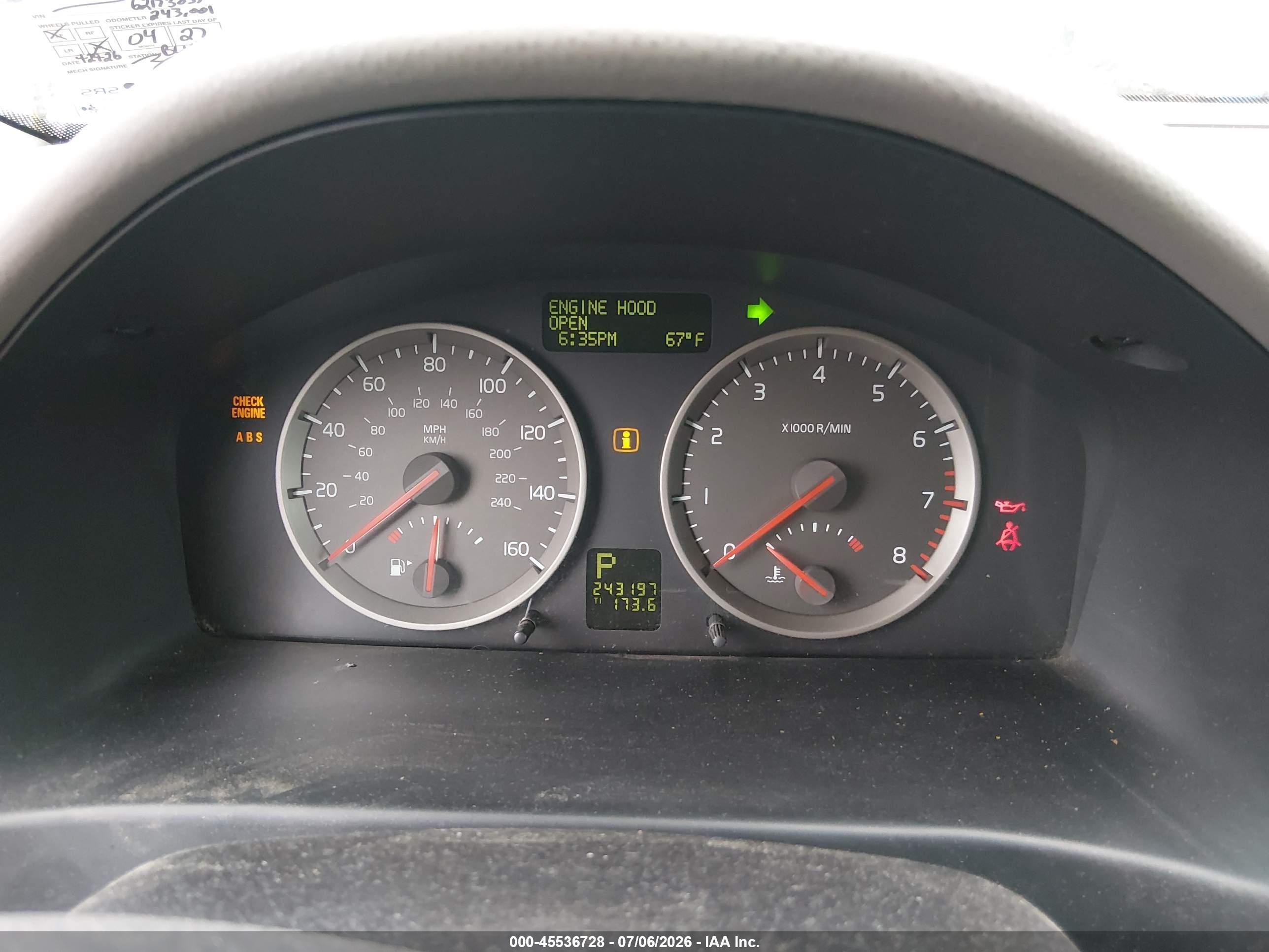 2006 Volvo V50 2.4i Blue vin: YV1MW390462173855