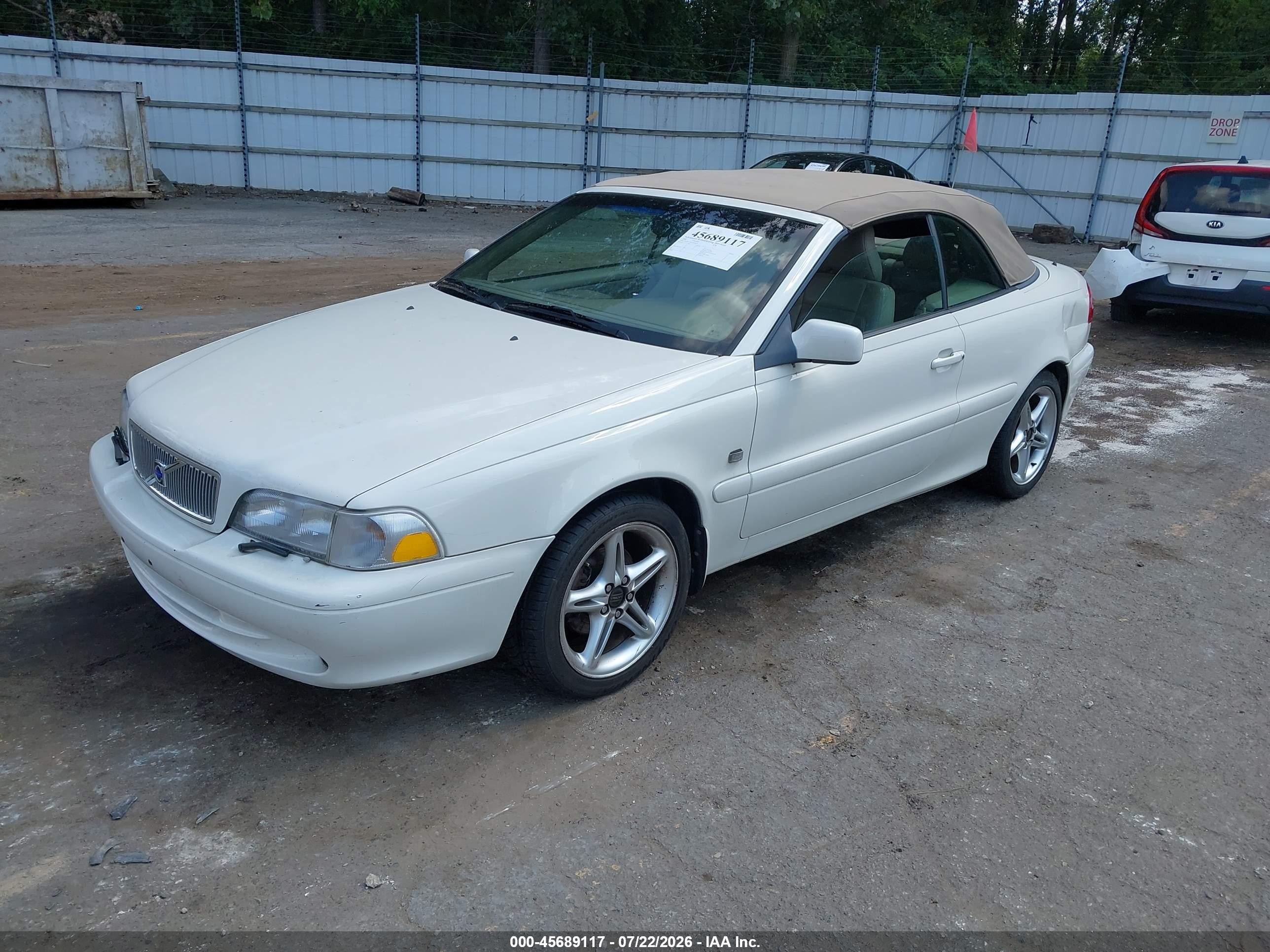 2000 Volvo C70 Ht White vin: YV1NC53D6YJ009875