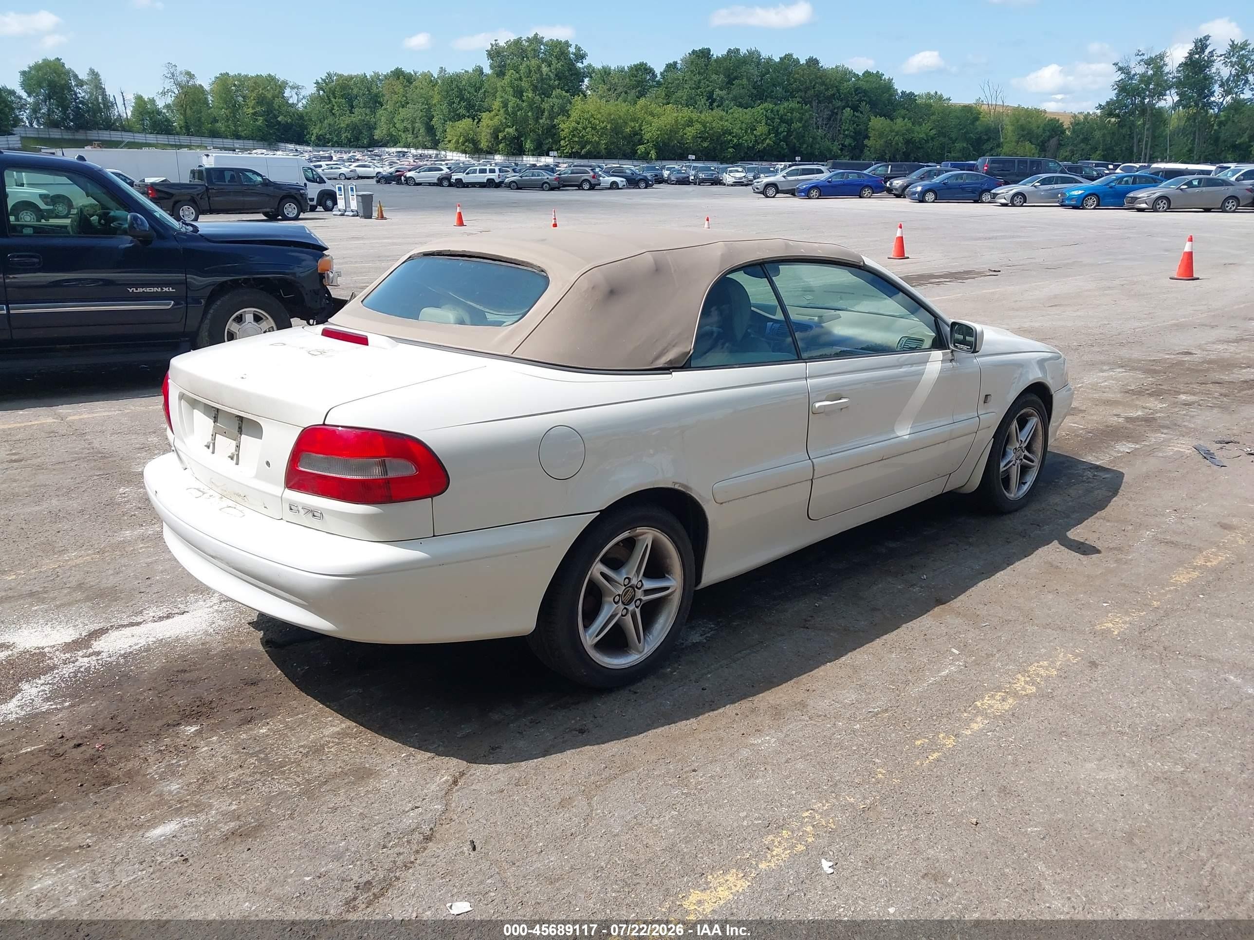 2000 Volvo C70 Ht White vin: YV1NC53D6YJ009875