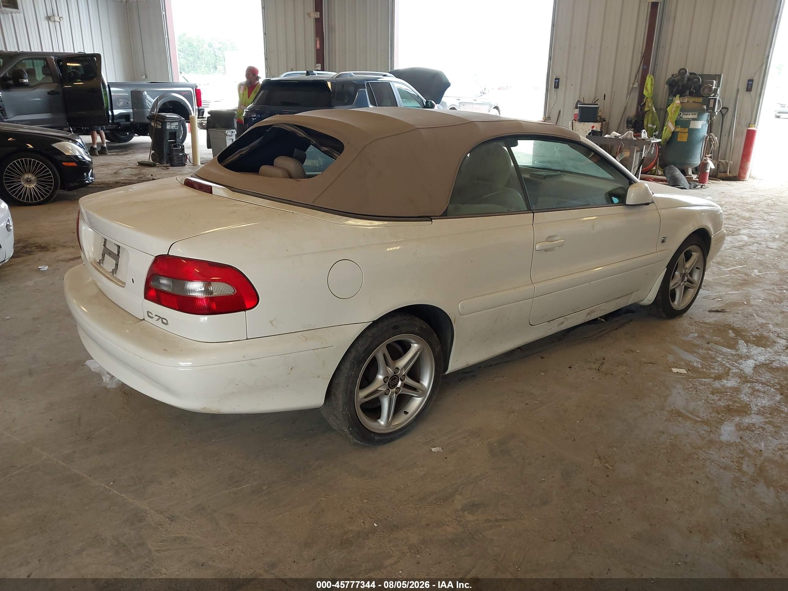 2001 Volvo C70 Ht White vin: YV1NC53D91J017491
