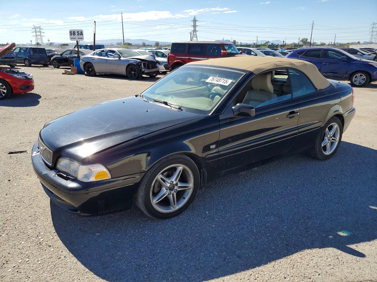 2002 Volvo C70 Black vin: YV1NC53DX2J026475