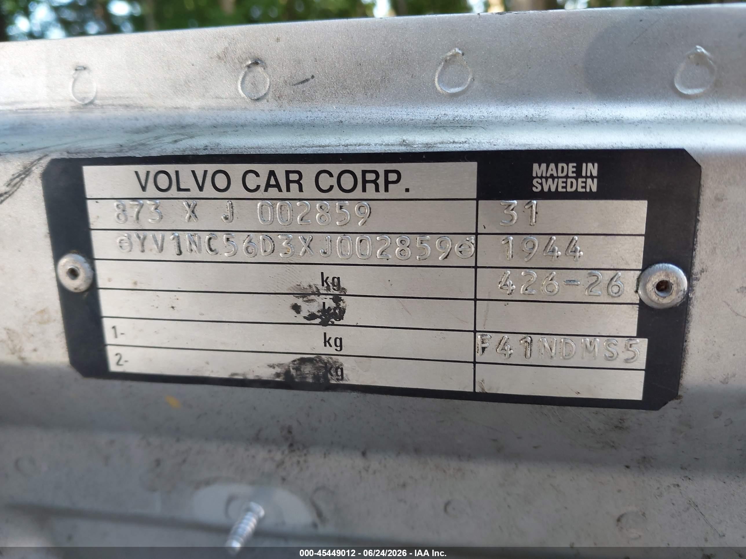 1999 Volvo C70   Silver vin: YV1NC56D3XJ002859