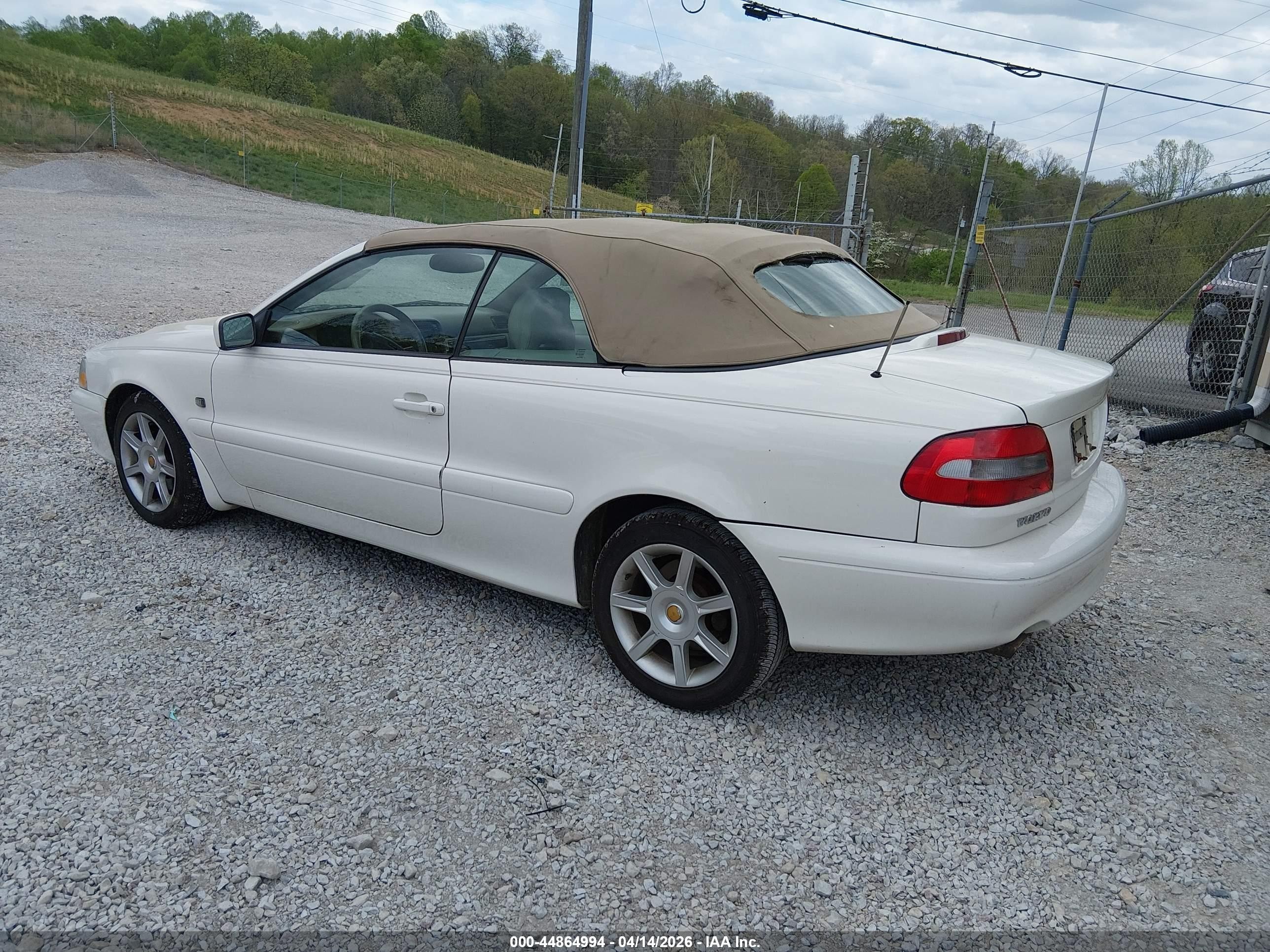2001 Volvo C70 Lt White vin: YV1NC56D61J017816