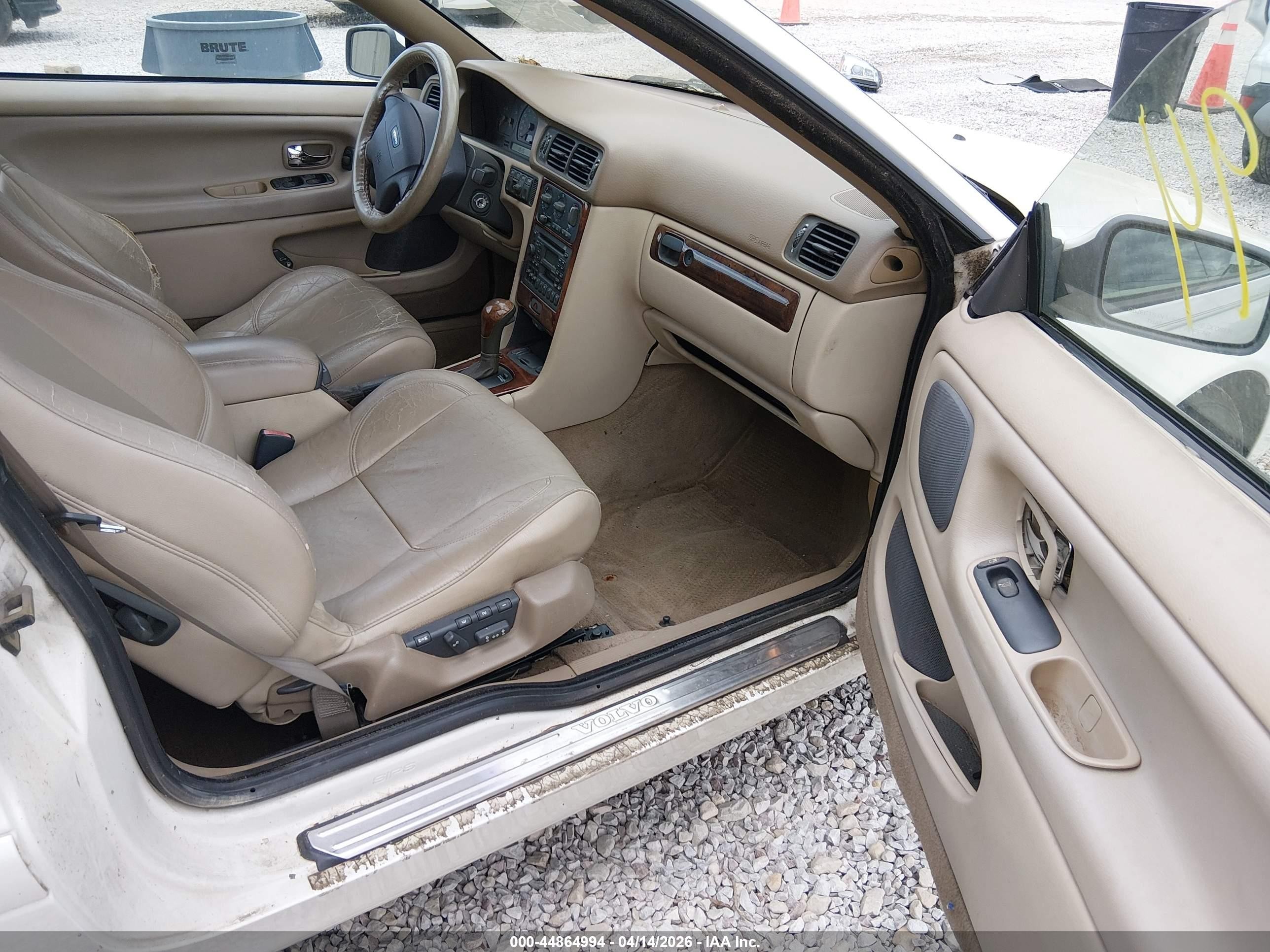 2001 Volvo C70 Lt White vin: YV1NC56D61J017816