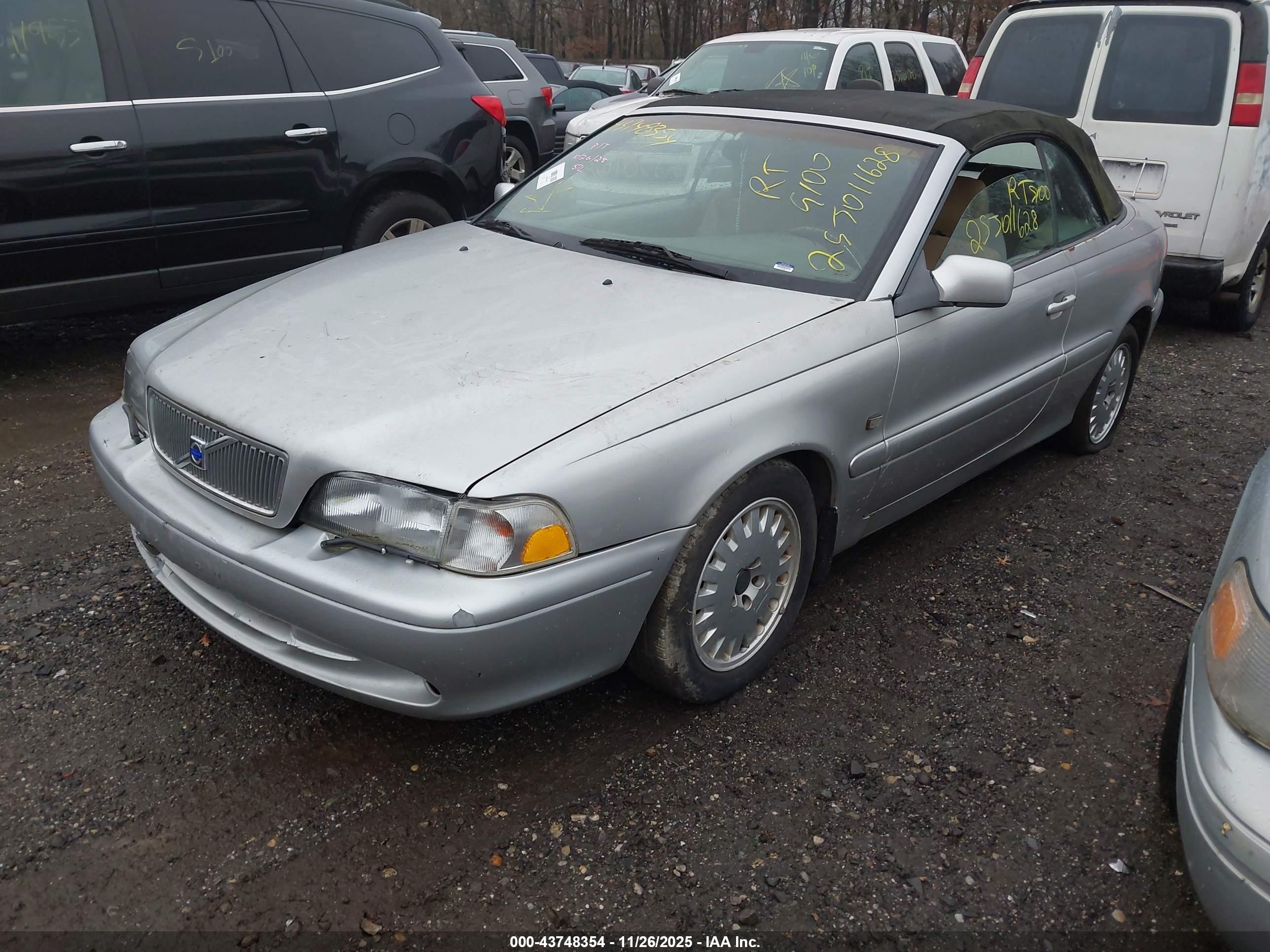 2001 Volvo C70 Lt Gray vin: YV1NC56D91J017793
