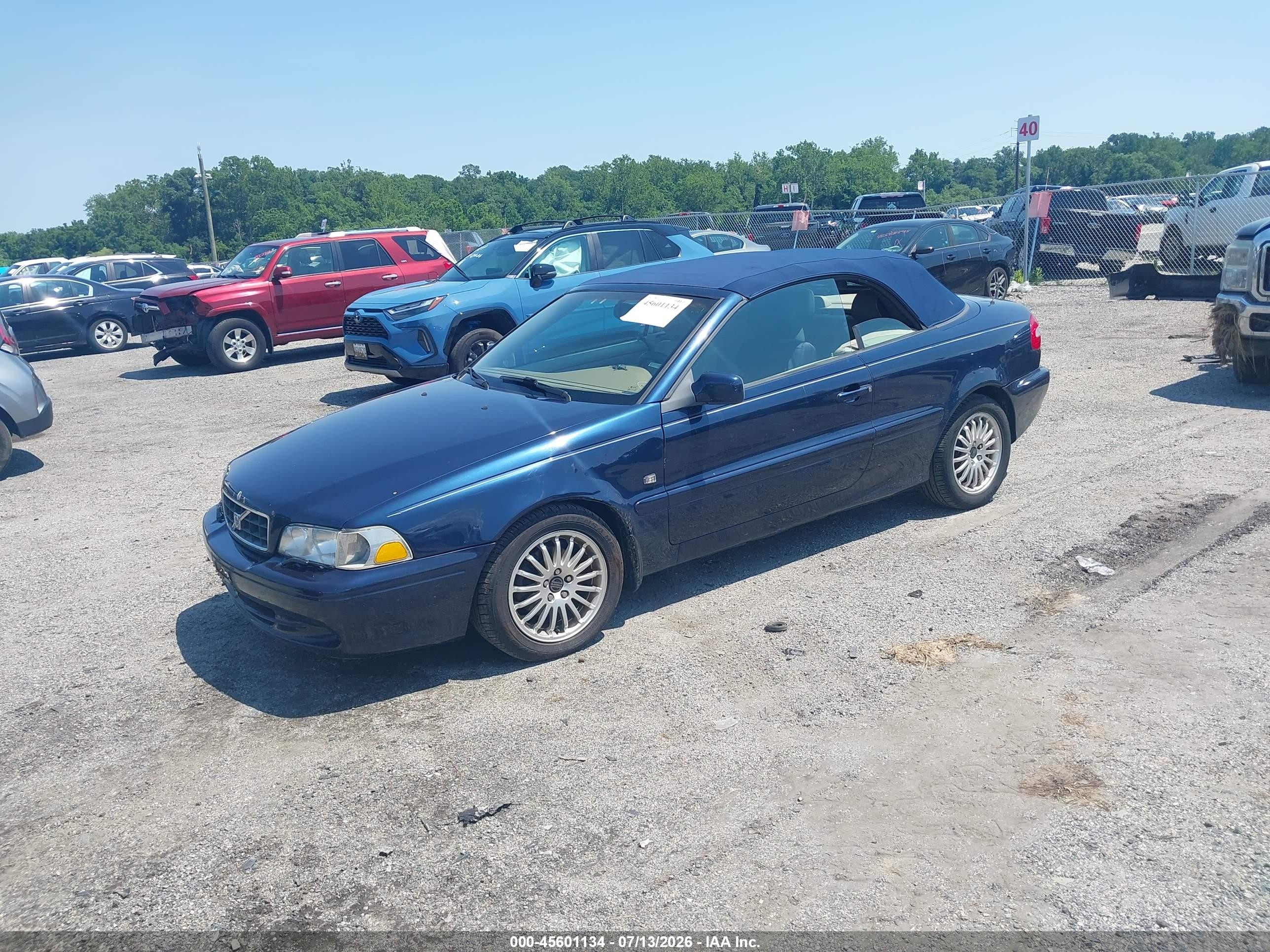 2003 Volvo C70 2.3l Turbo Blue vin: YV1NC62D43J035956