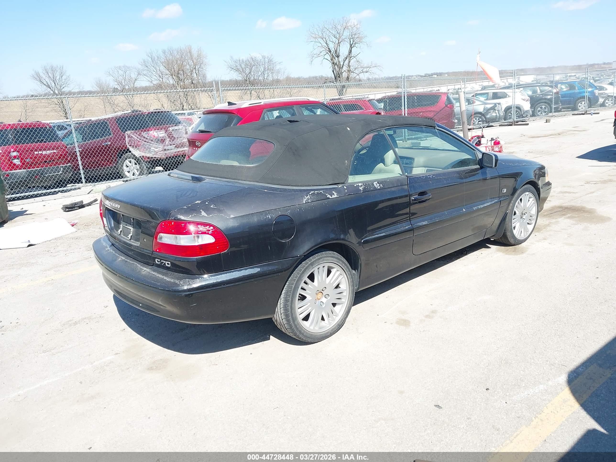 2003 Volvo C70 Lt Black vin: YV1NC63D23J036330