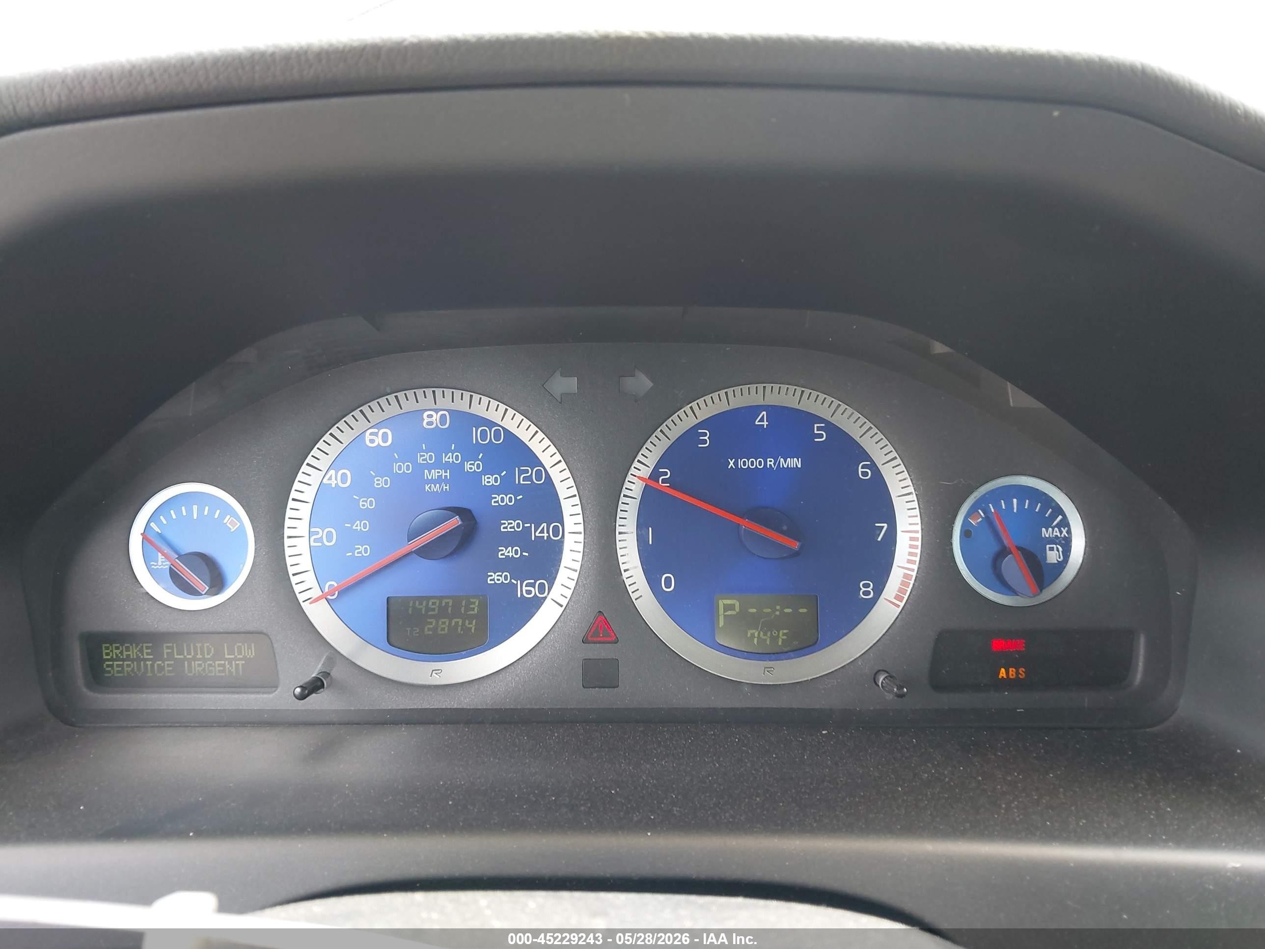 2006 Volvo S60 R Dark Blue vin: YV1RH527962509535