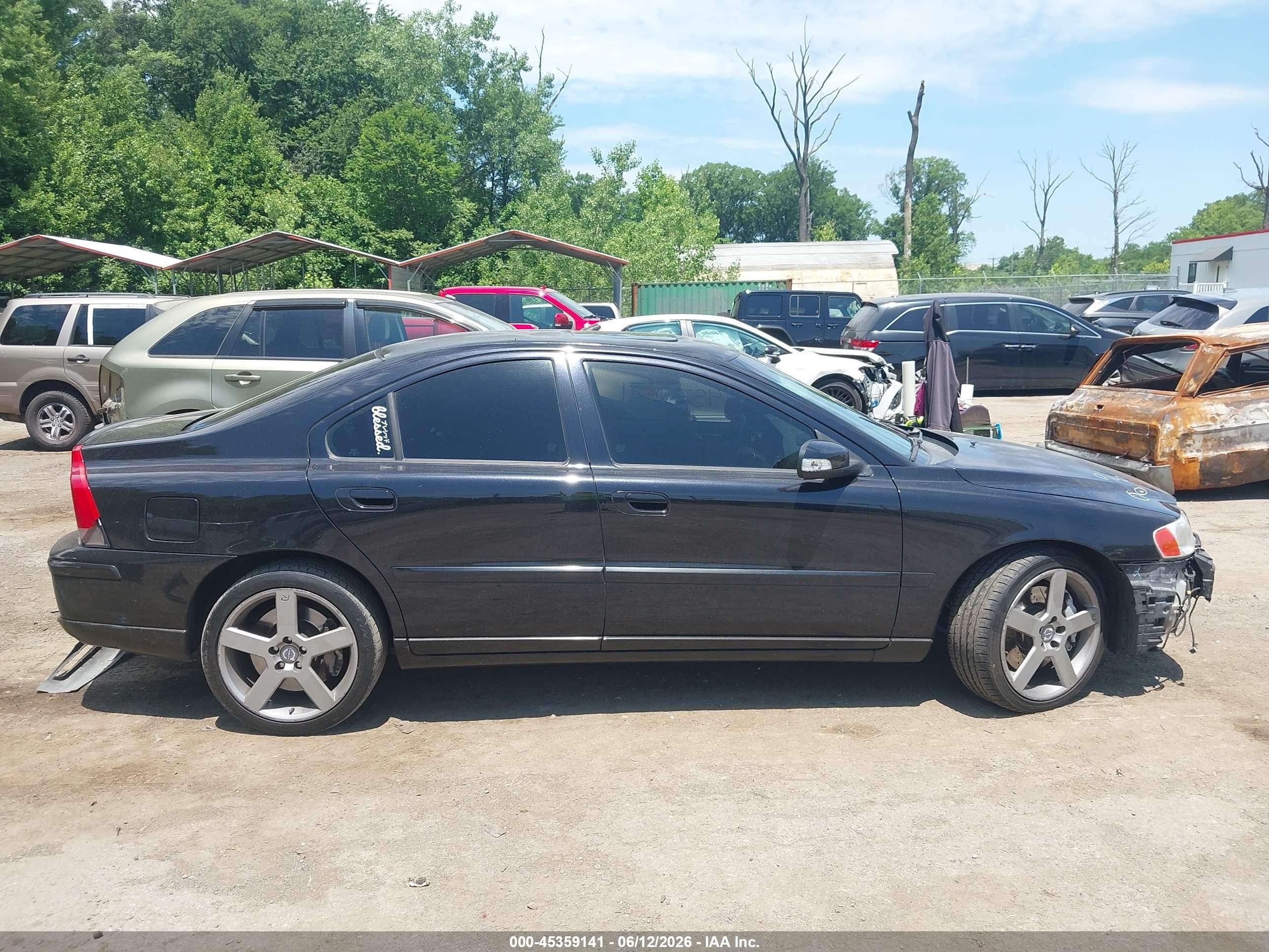 2007 Volvo S60 R Black vin: YV1RH527X72614697