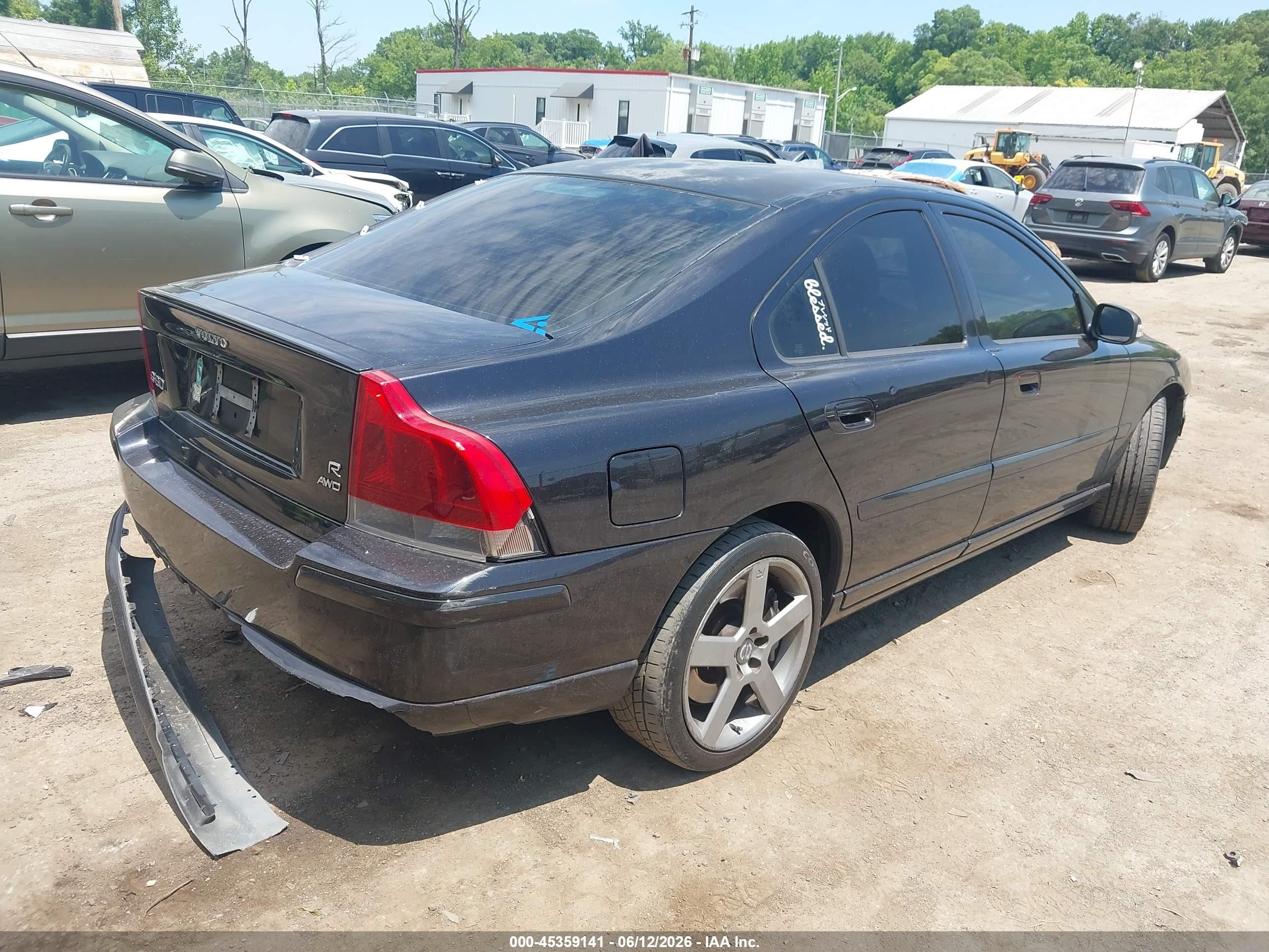 2007 Volvo S60 R Black vin: YV1RH527X72614697