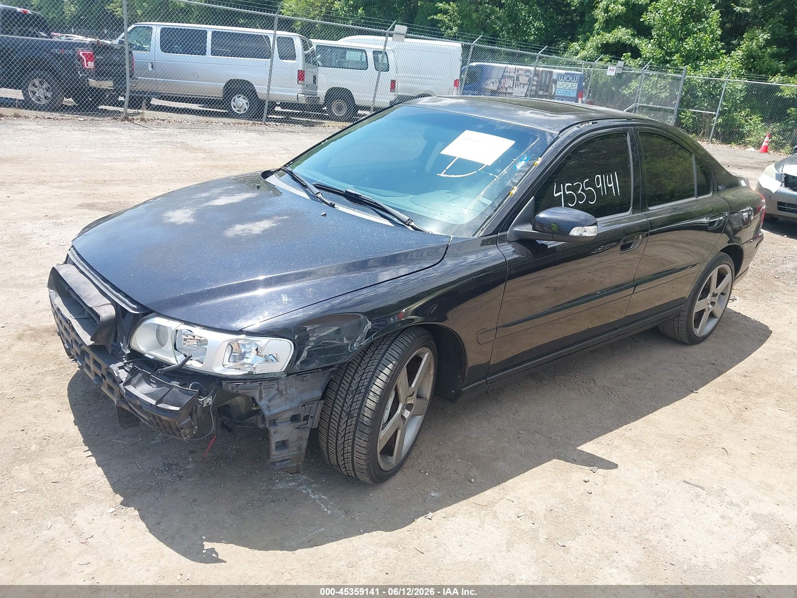 2007 Volvo S60 R Black vin: YV1RH527X72614697