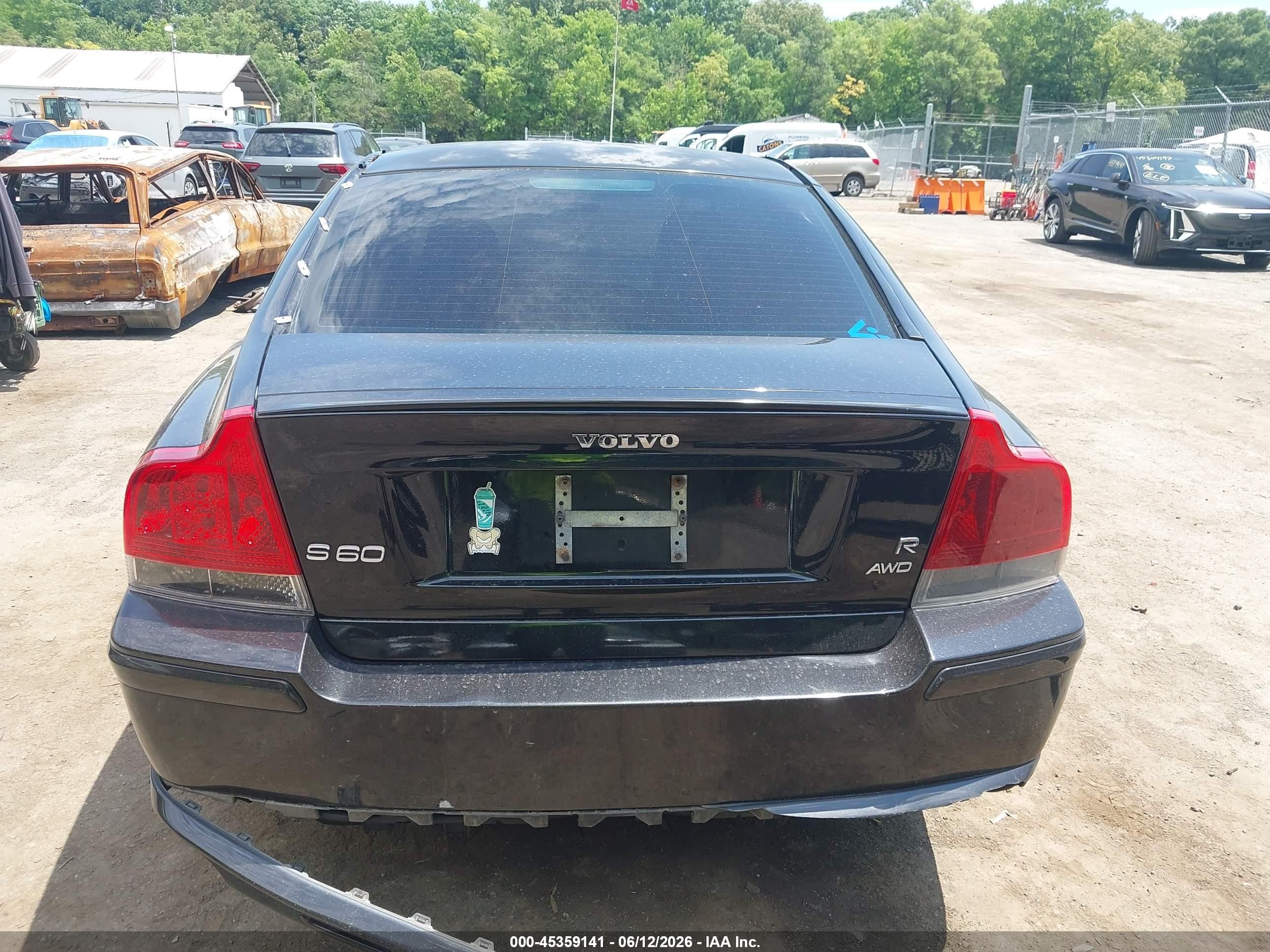 2007 Volvo S60 R Black vin: YV1RH527X72614697