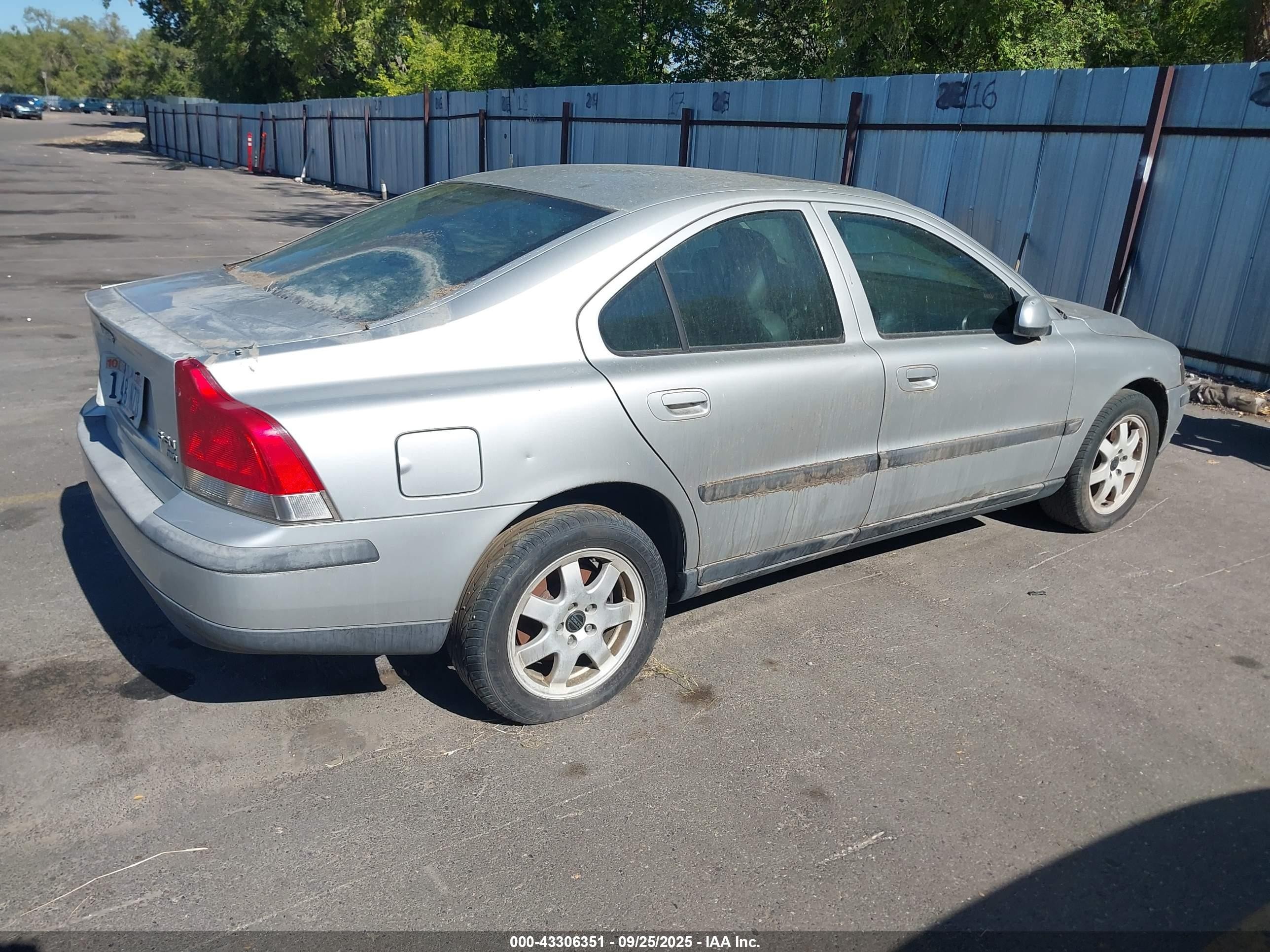 2002 Volvo S60 Awd Silver vin: YV1RH58DX22138019
