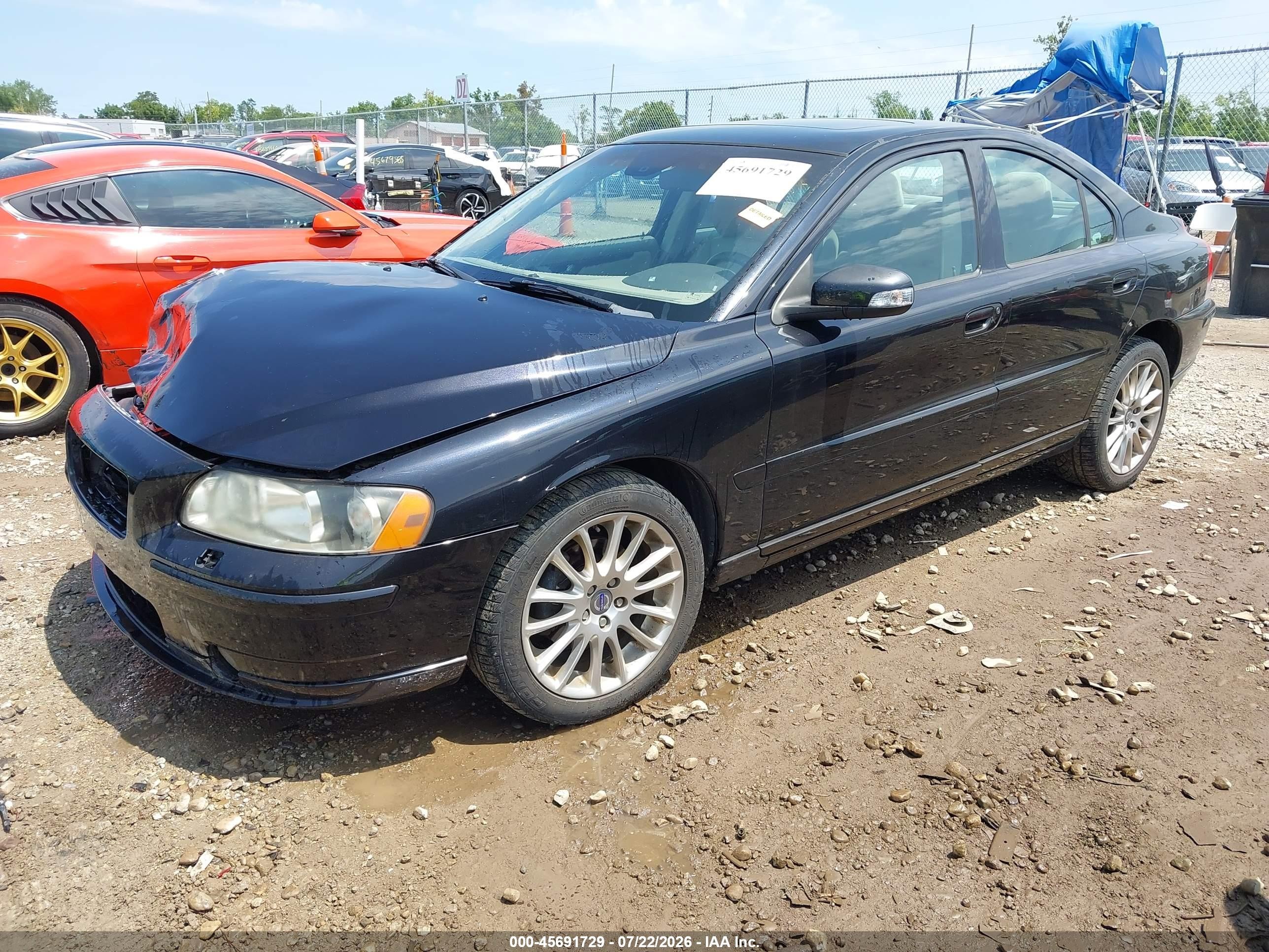 2007 Volvo S60 2.5t Black vin: YV1RH592272628149