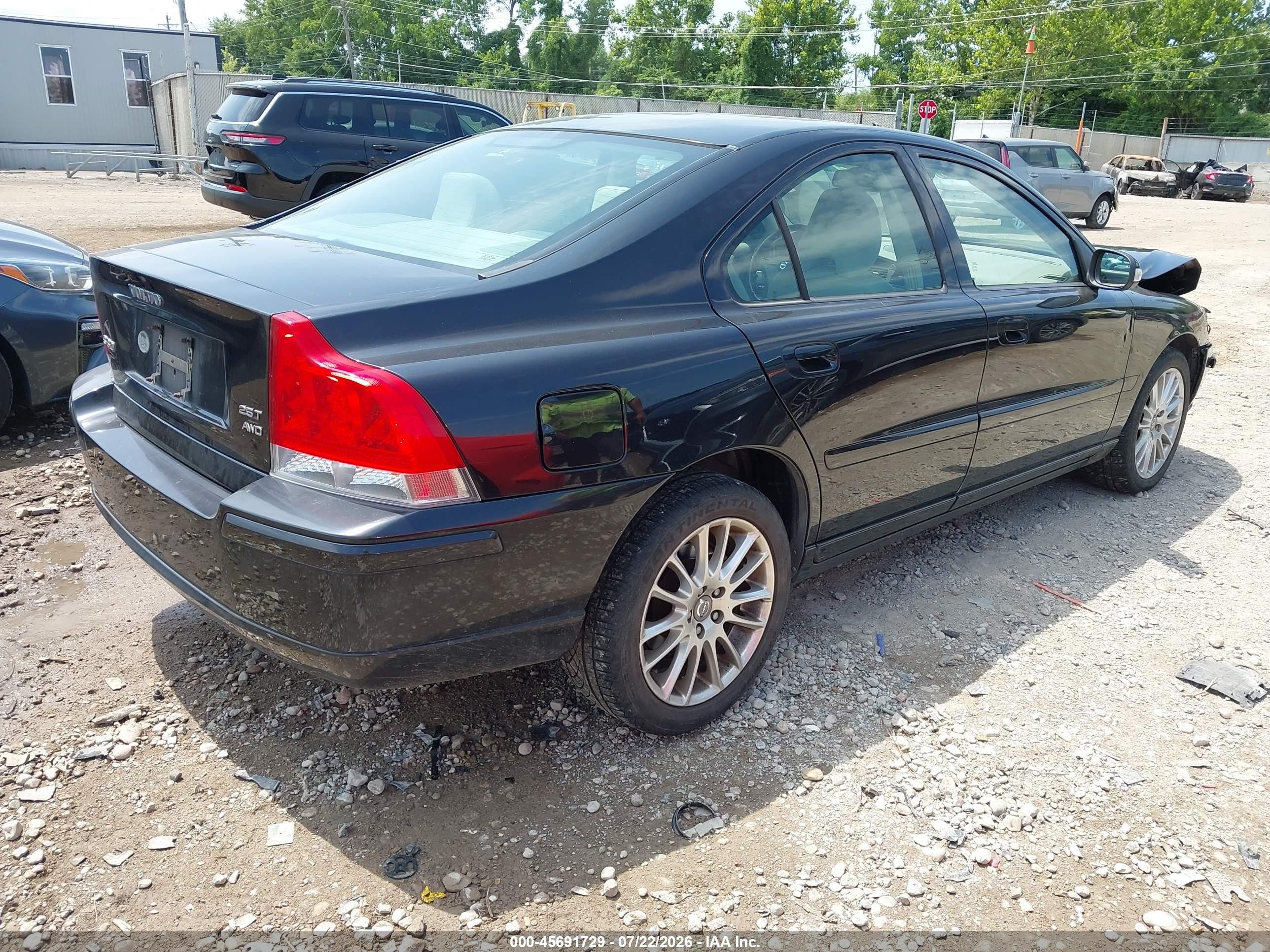 2007 Volvo S60 2.5t Black vin: YV1RH592272628149