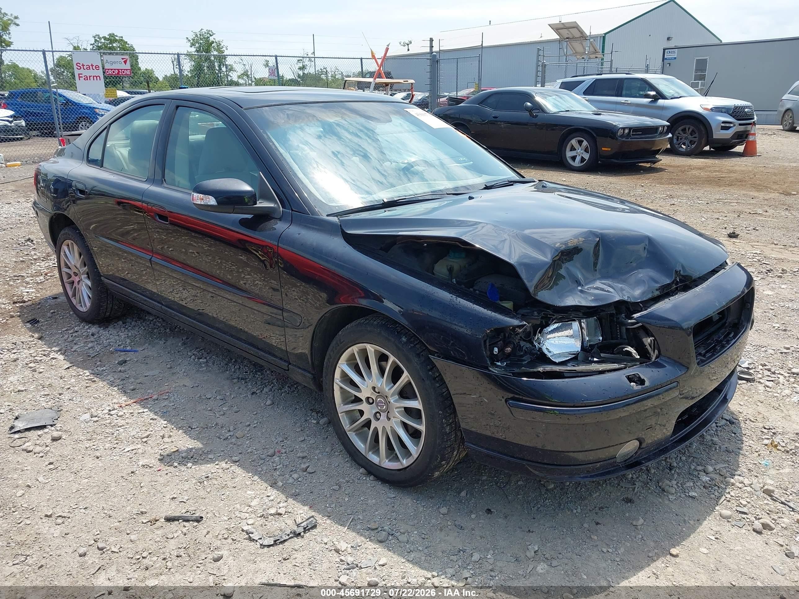 2007 Volvo S60 2.5t Black vin: YV1RH592272628149