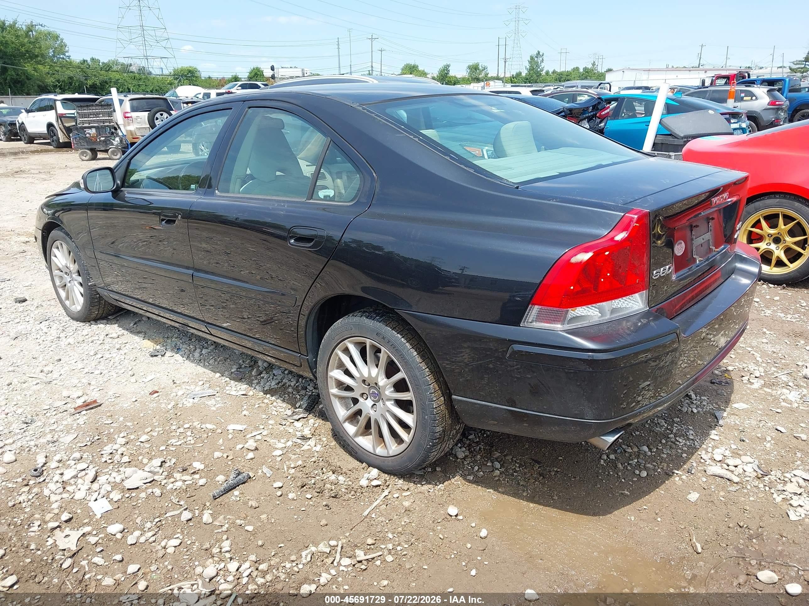2007 Volvo S60 2.5t Black vin: YV1RH592272628149