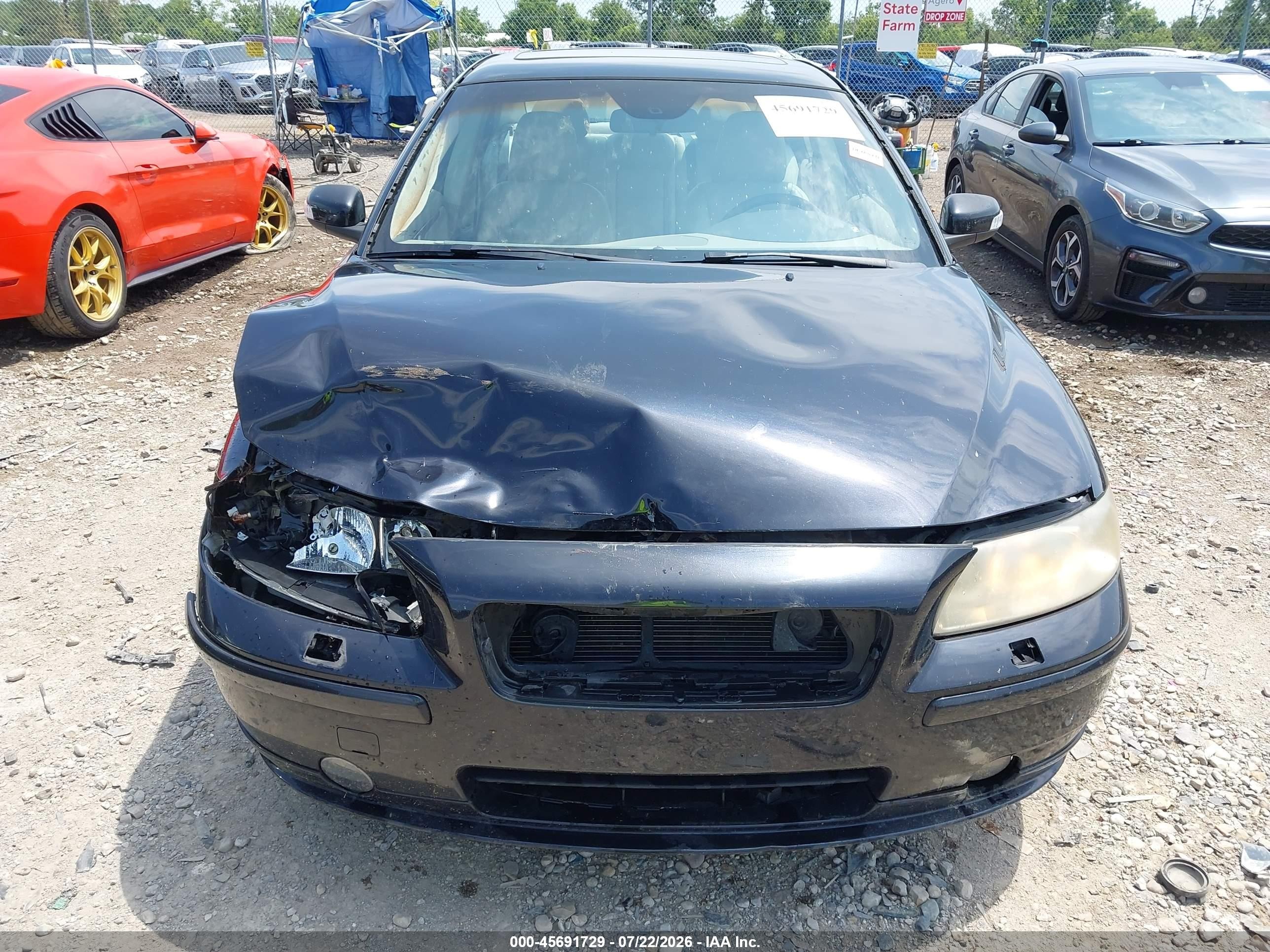 2007 Volvo S60 2.5t Black vin: YV1RH592272628149