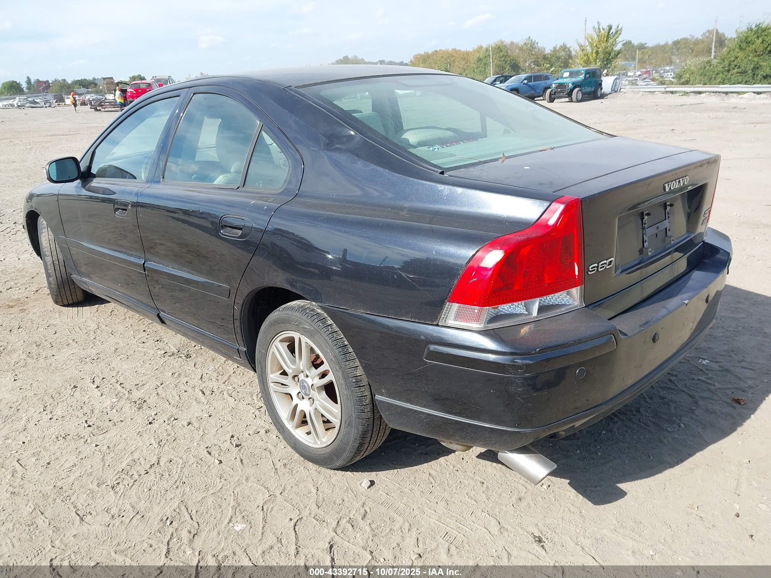 2007 Volvo S60 2.5t Black vin: YV1RH592372603101