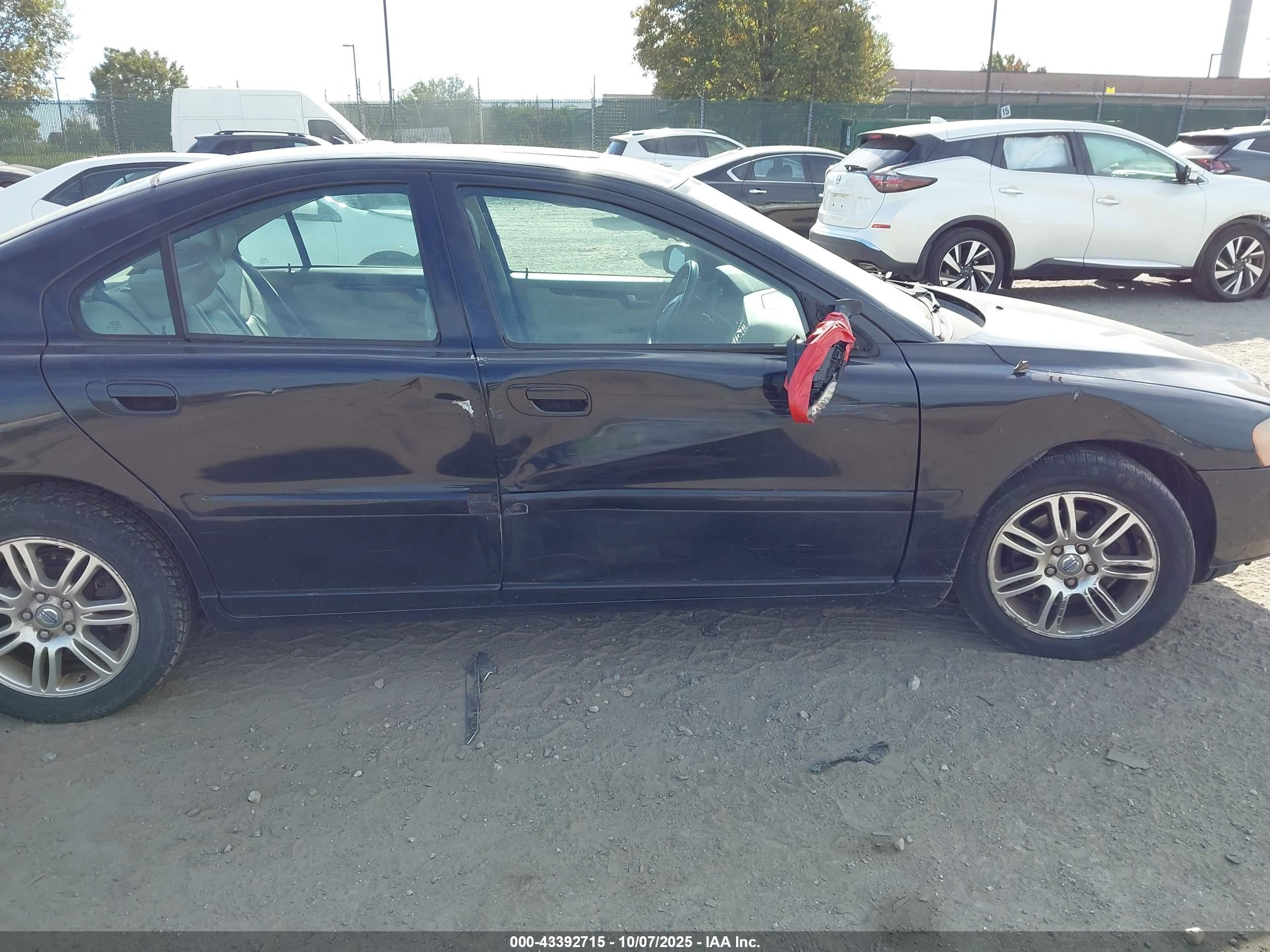 2007 Volvo S60 2.5t Black vin: YV1RH592372603101
