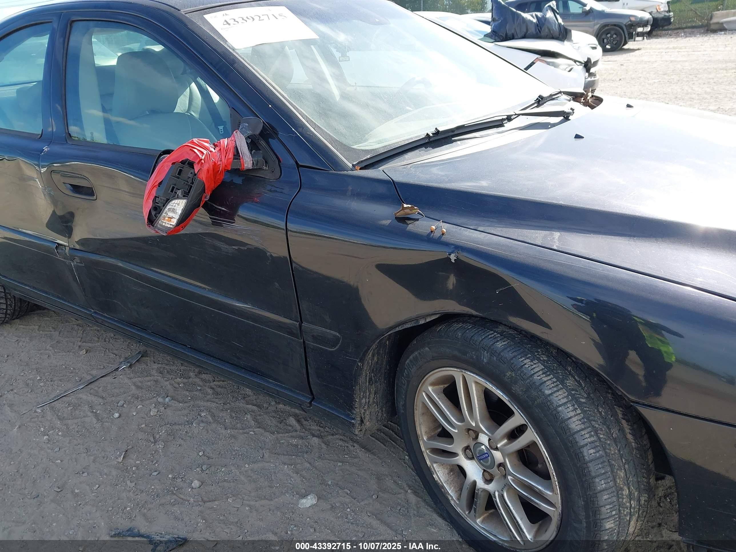 2007 Volvo S60 2.5t Black vin: YV1RH592372603101