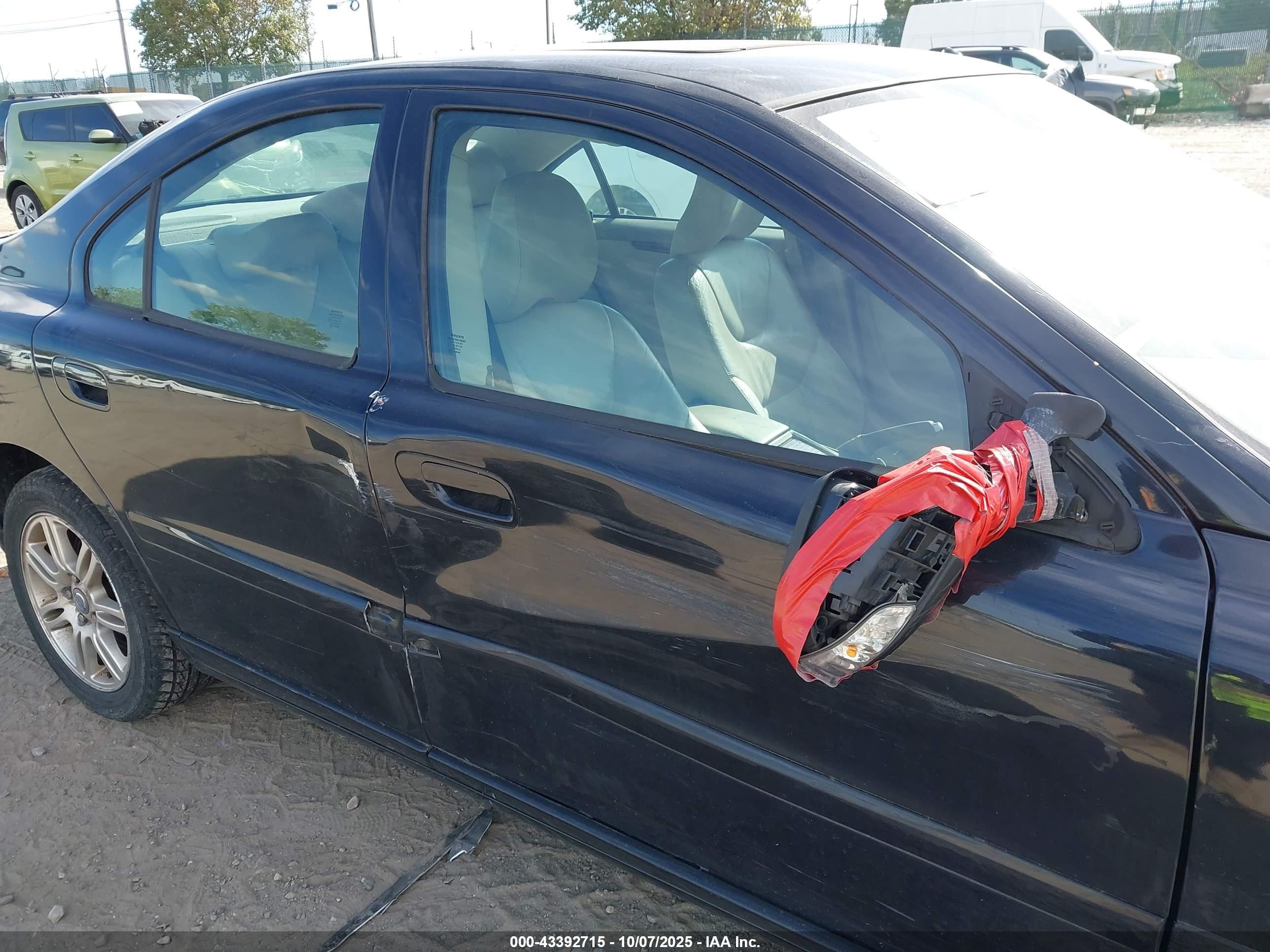 2007 Volvo S60 2.5t Black vin: YV1RH592372603101