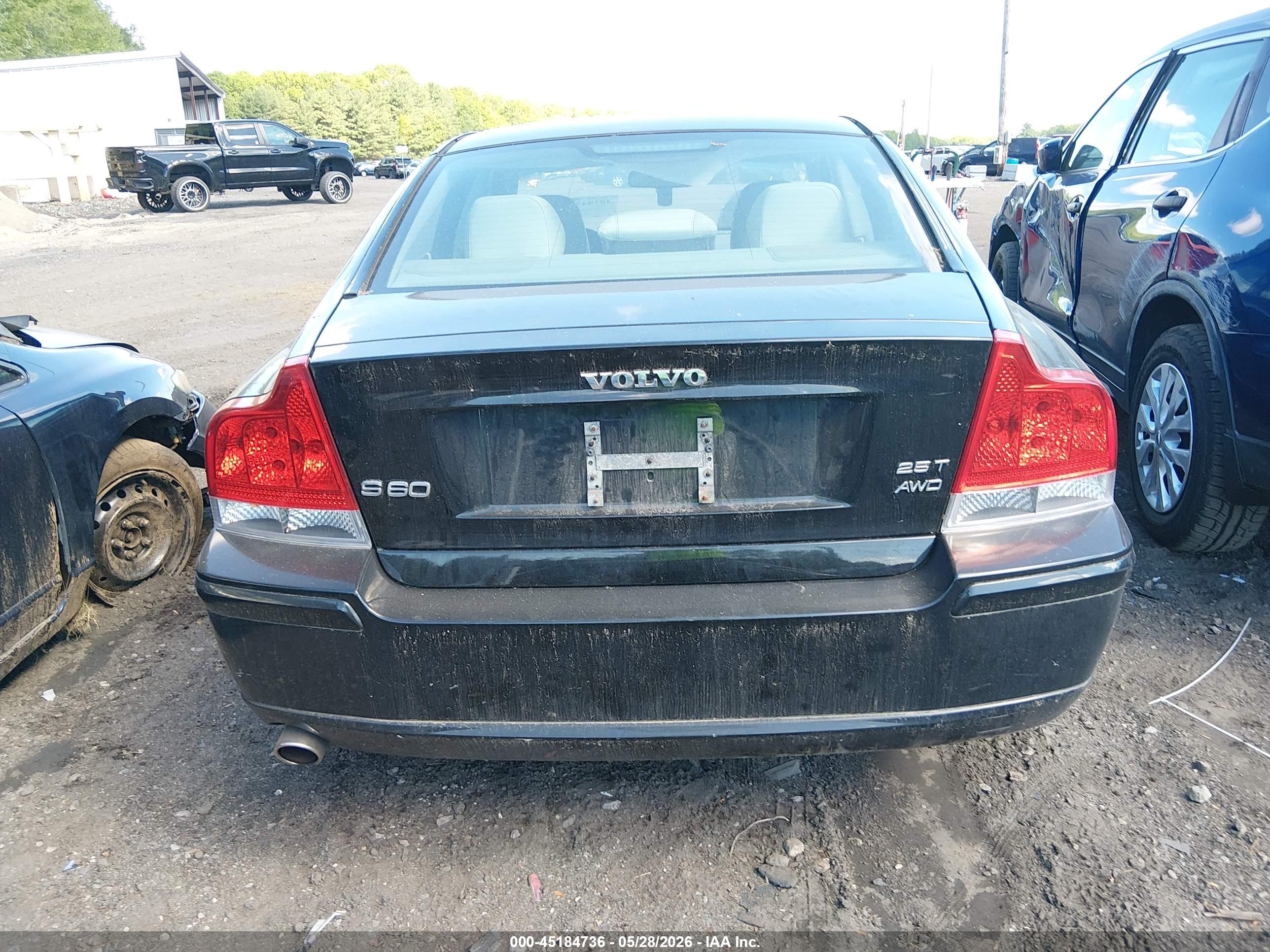2008 Volvo S60 2.5t Black vin: YV1RH592382689673