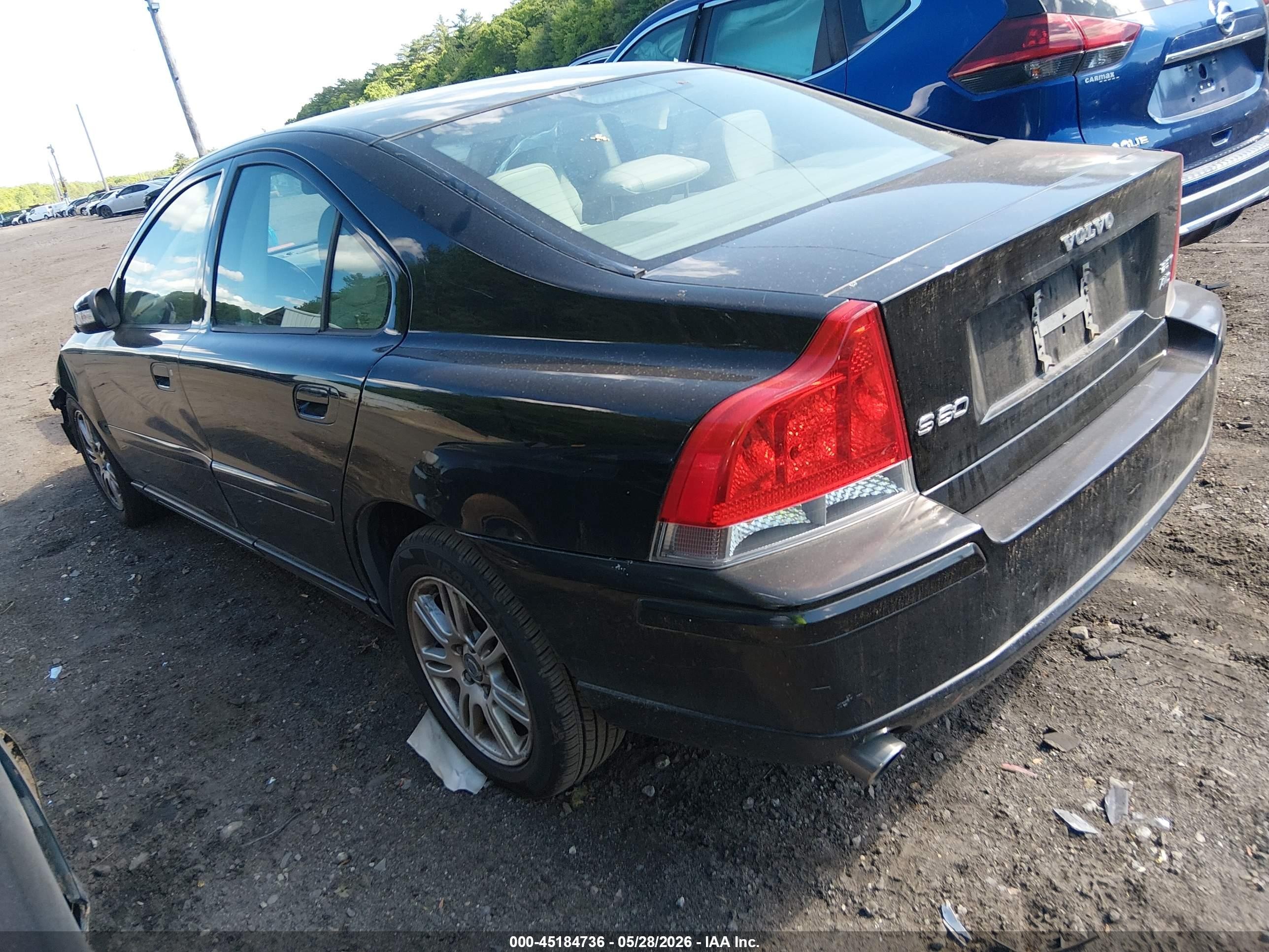 2008 Volvo S60 2.5t Black vin: YV1RH592382689673