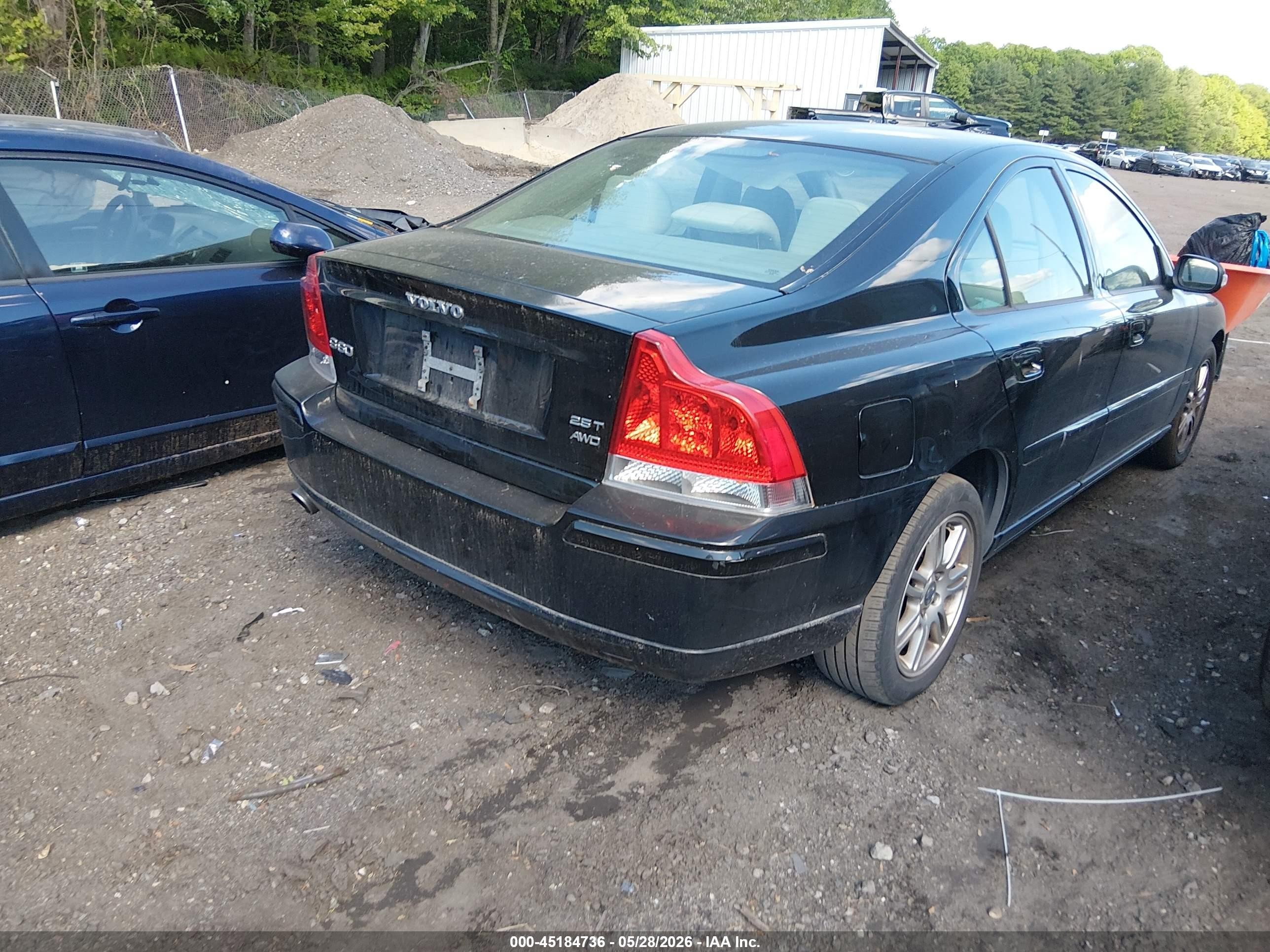 2008 Volvo S60 2.5t Black vin: YV1RH592382689673