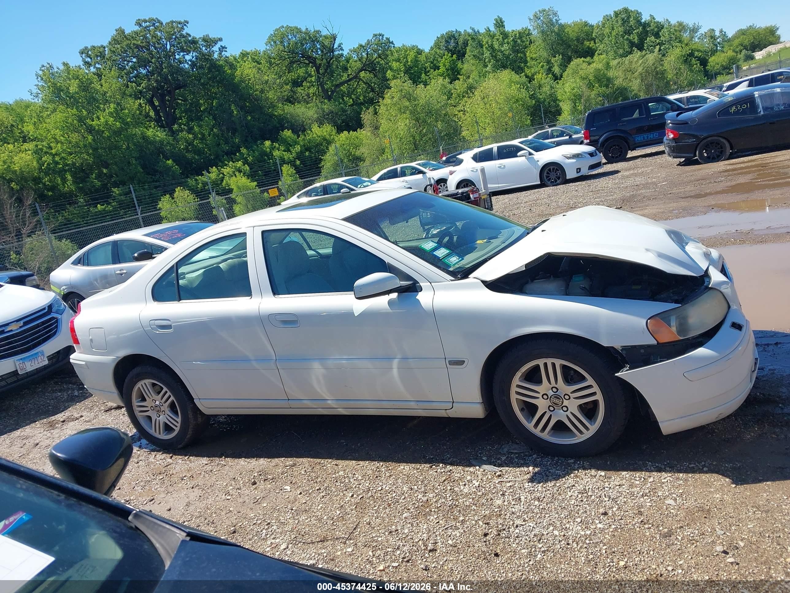 2005 Volvo S60 2.5t Awd White vin: YV1RH592752464300