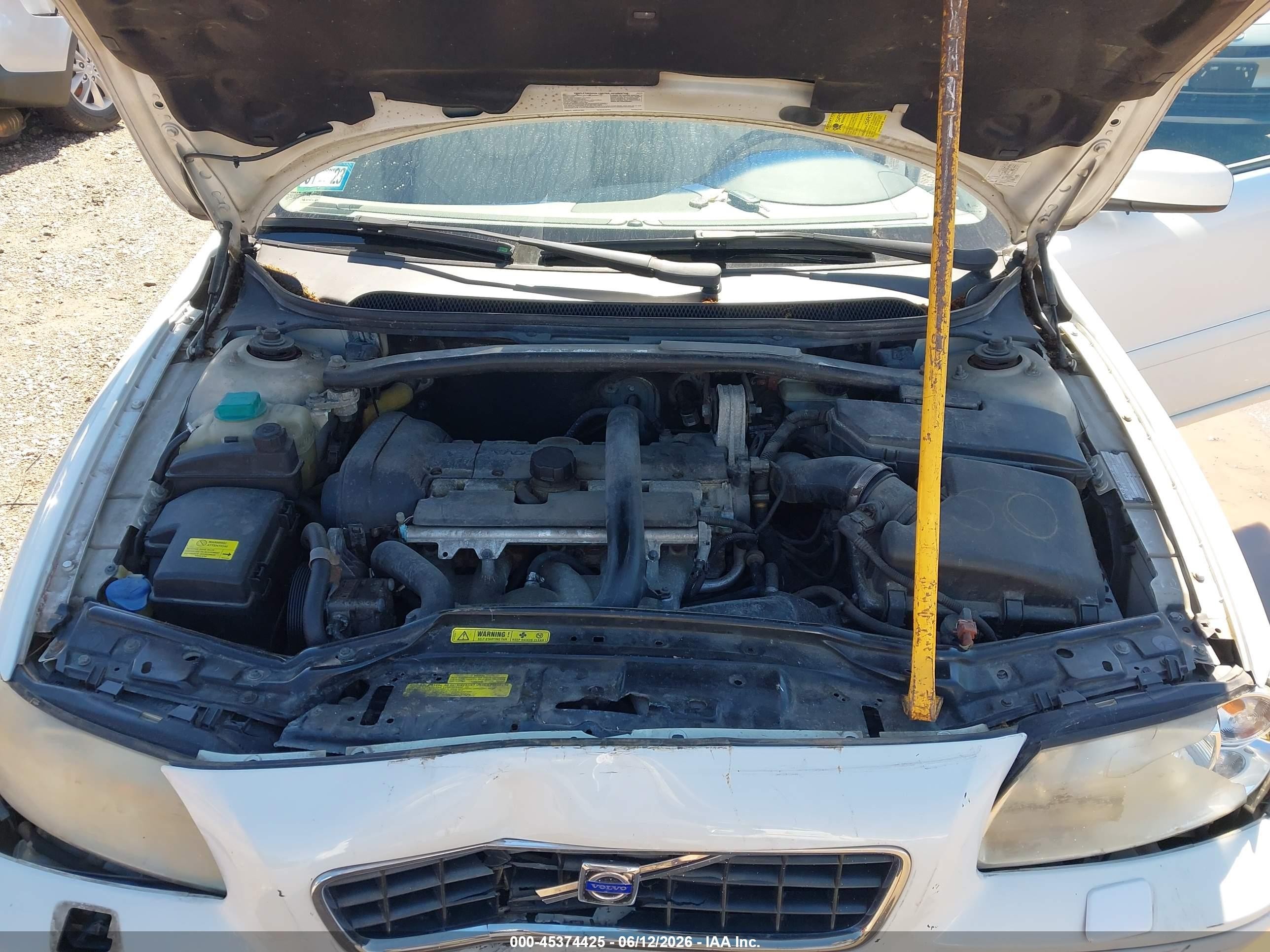 2005 Volvo S60 2.5t Awd White vin: YV1RH592752464300