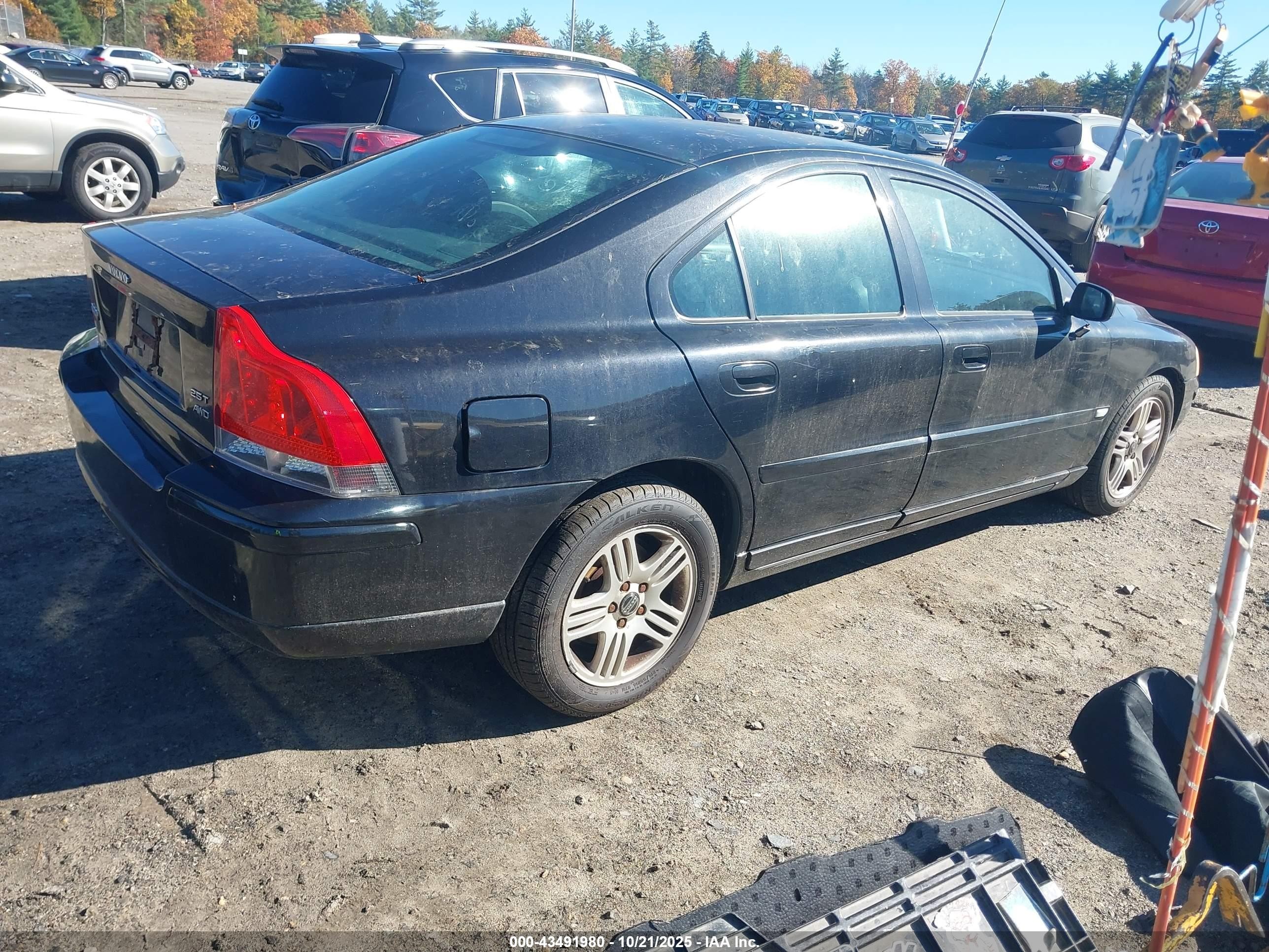 2005 Volvo S60 2.5t Awd Black vin: YV1RH592952443190