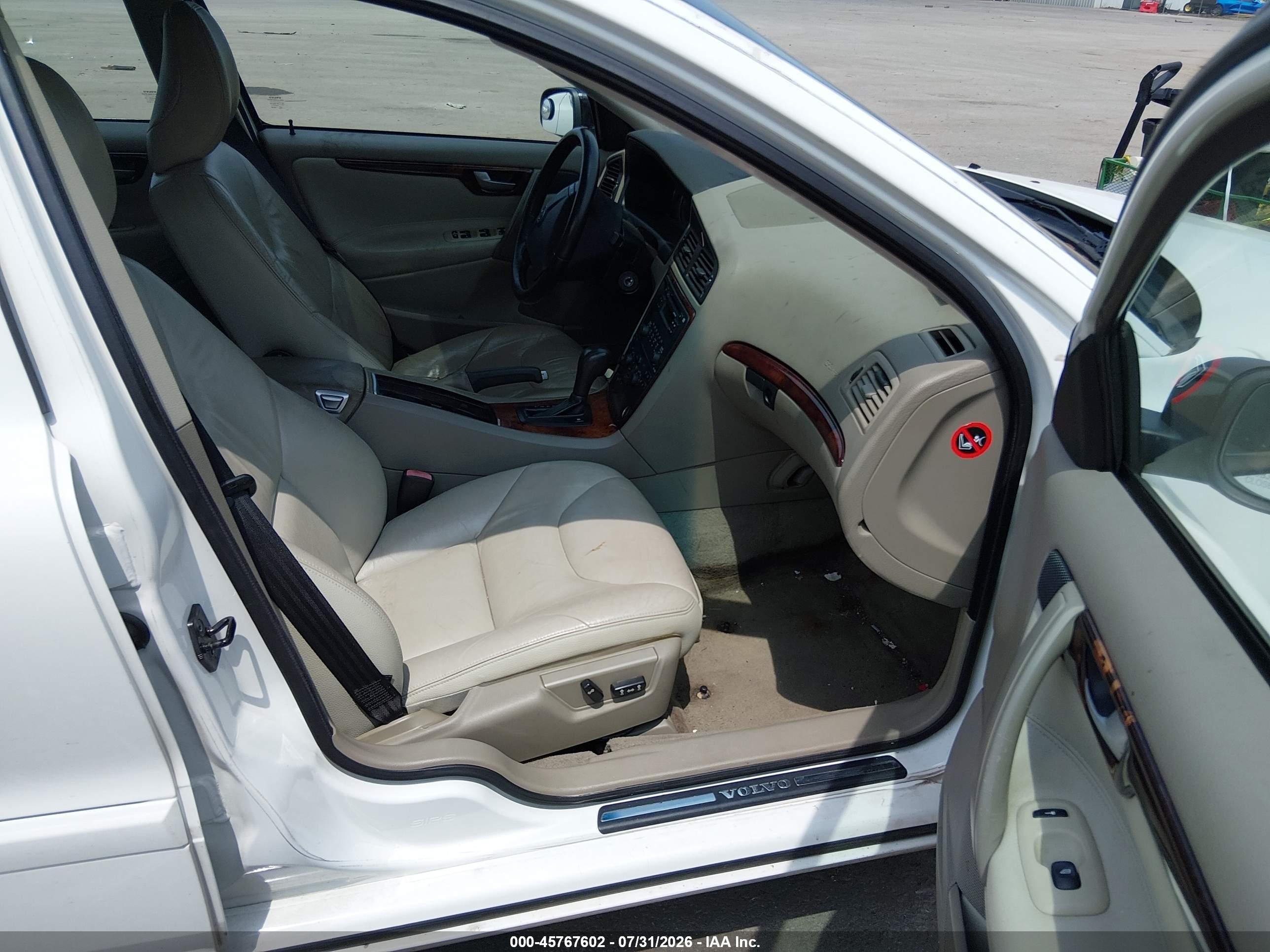 2006 Volvo S60 2.5t White vin: YV1RH592X62525897