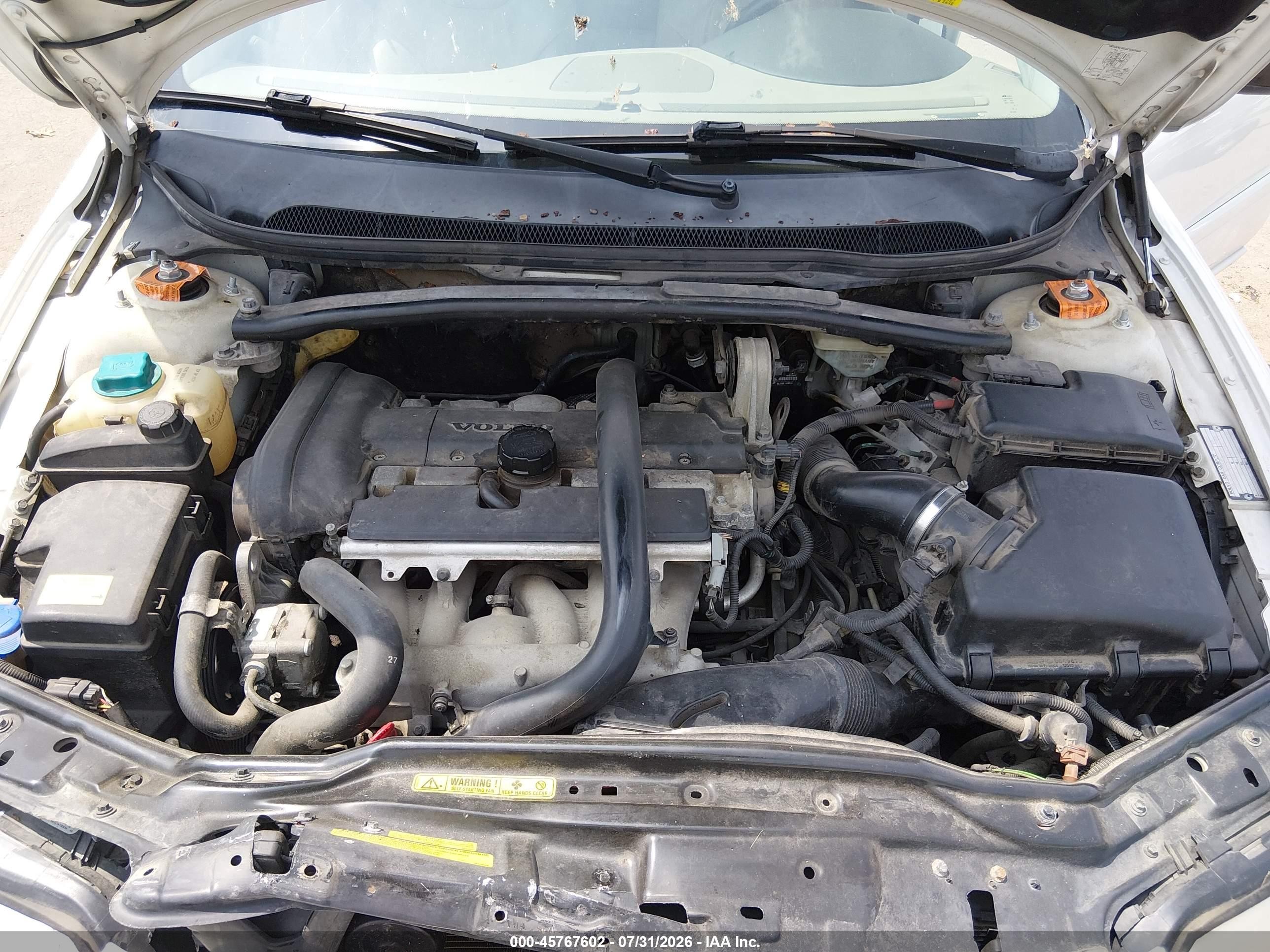 2006 Volvo S60 2.5t White vin: YV1RH592X62525897