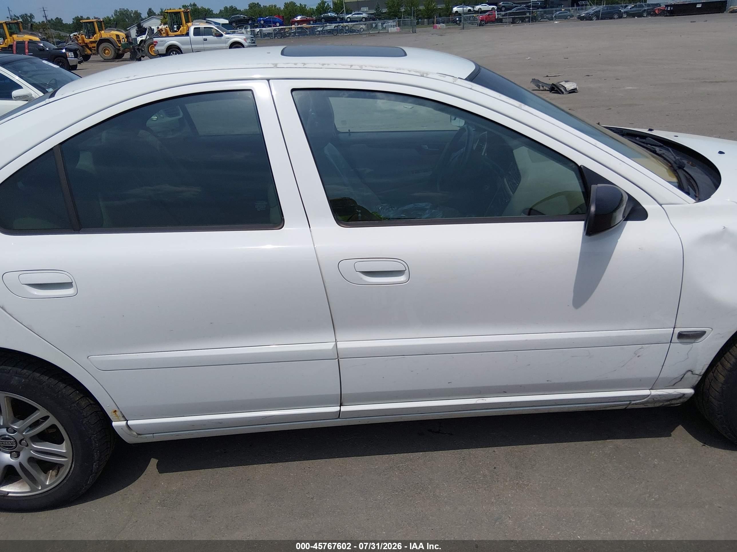 2006 Volvo S60 2.5t White vin: YV1RH592X62525897