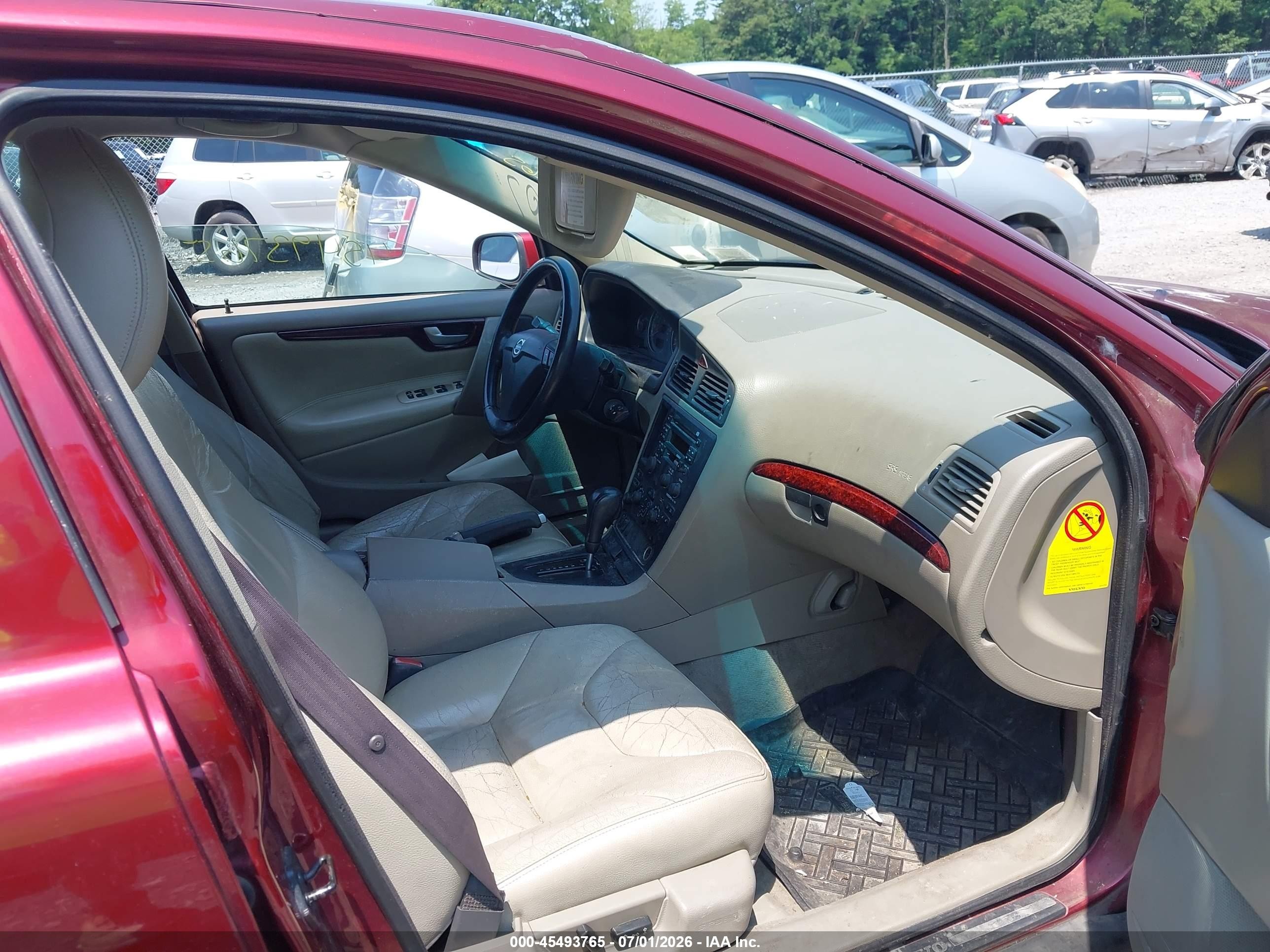 2004 Volvo S60 2.5t Awd Red vin: YV1RH59H242376791