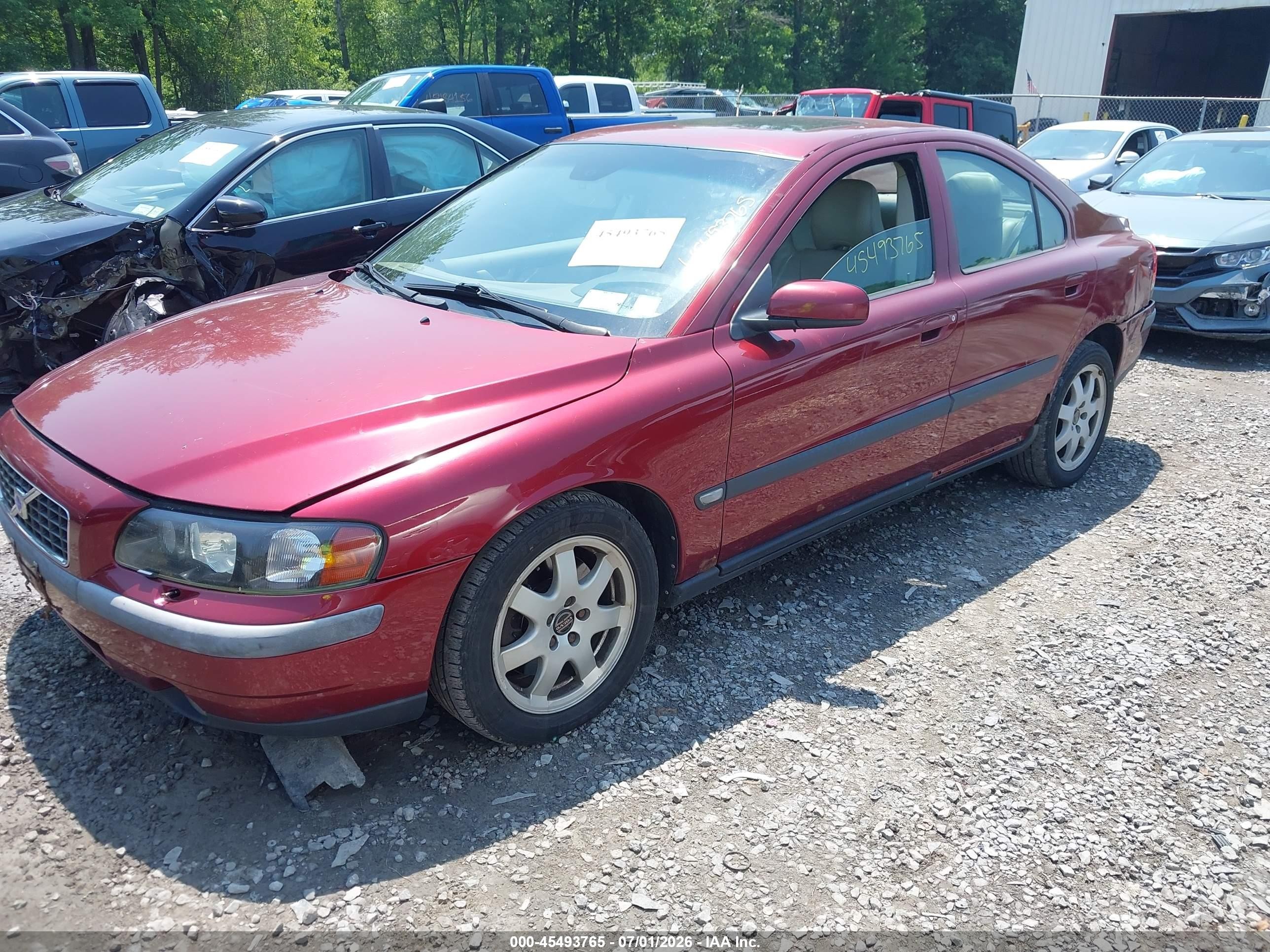 2004 Volvo S60 2.5t Awd Red vin: YV1RH59H242376791