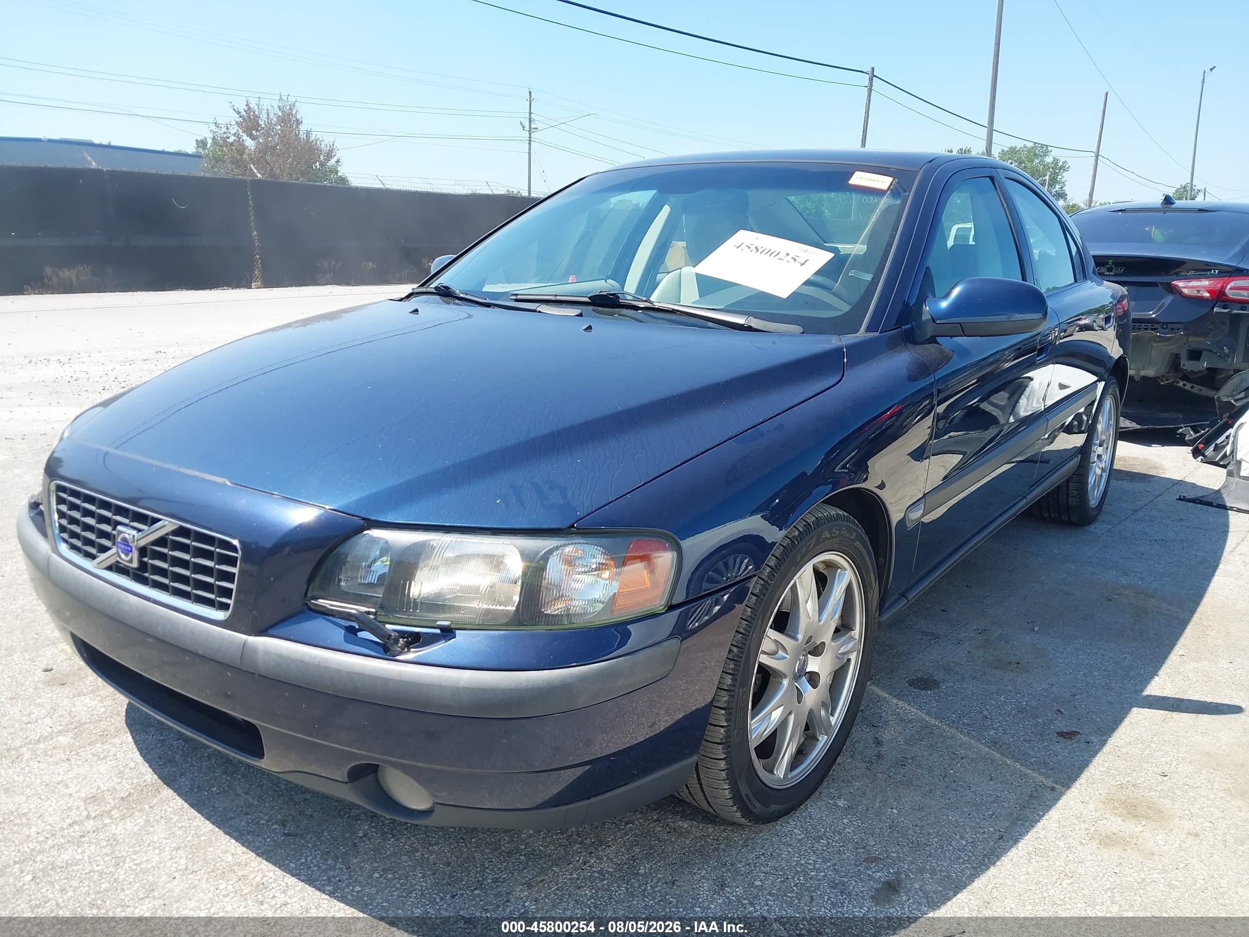 2003 Volvo S60 2.5t Awd Blue vin: YV1RH59H832283143