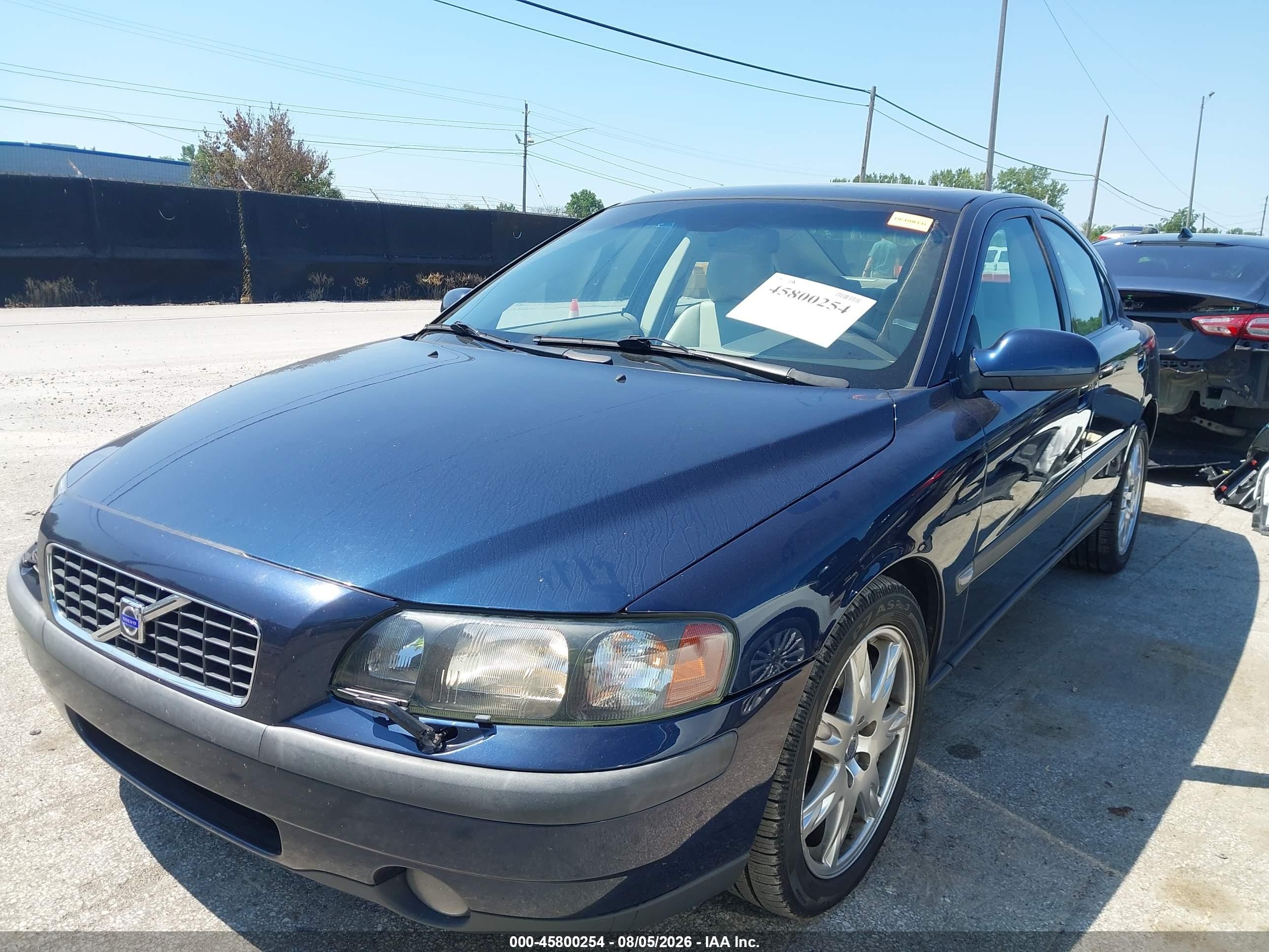 2003 Volvo S60 2.5t Awd Blue vin: YV1RH59H832283143