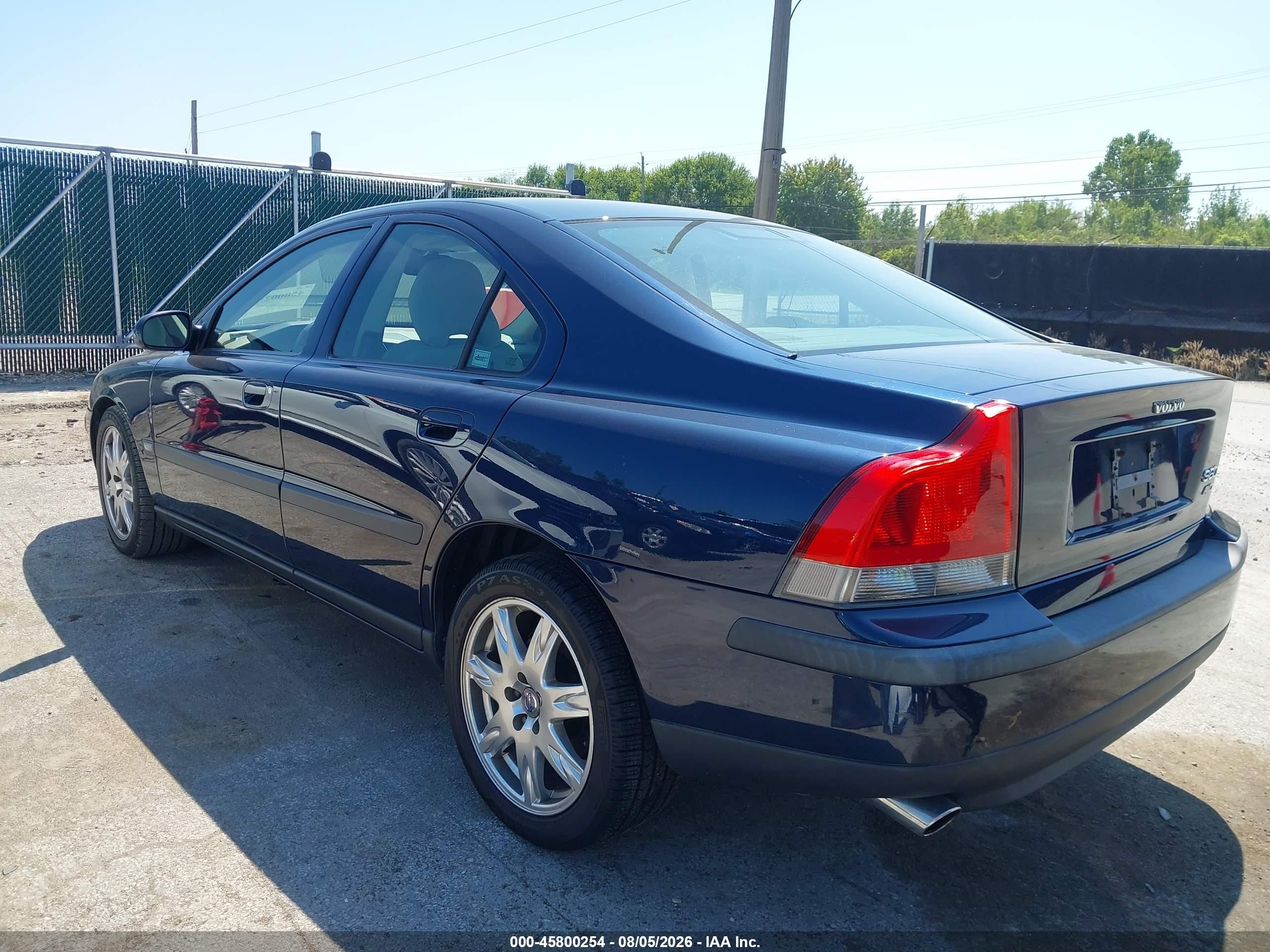 2003 Volvo S60 2.5t Awd Blue vin: YV1RH59H832283143