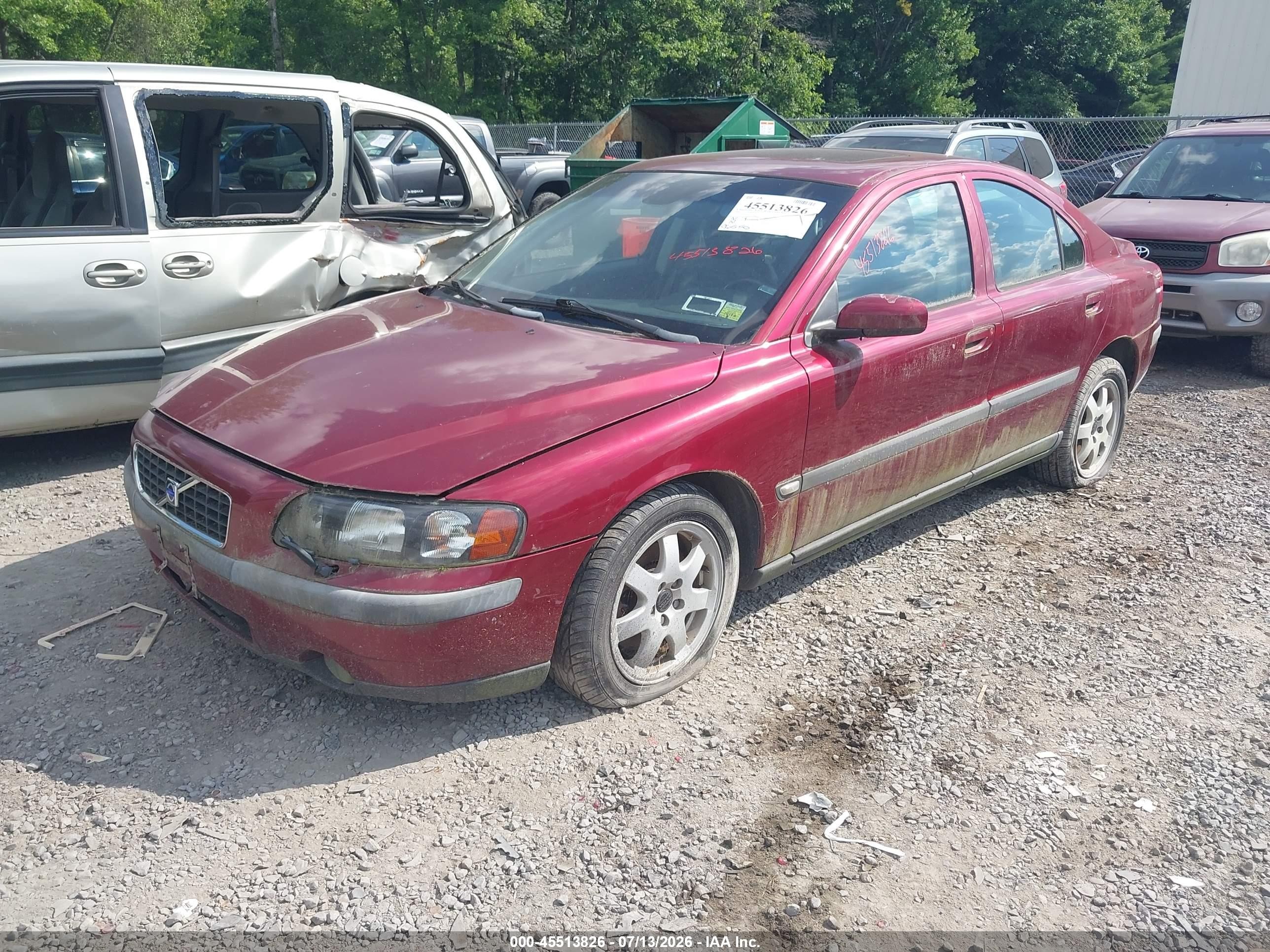 2004 Volvo S60 2.5t Awd Red vin: YV1RH59H942331847