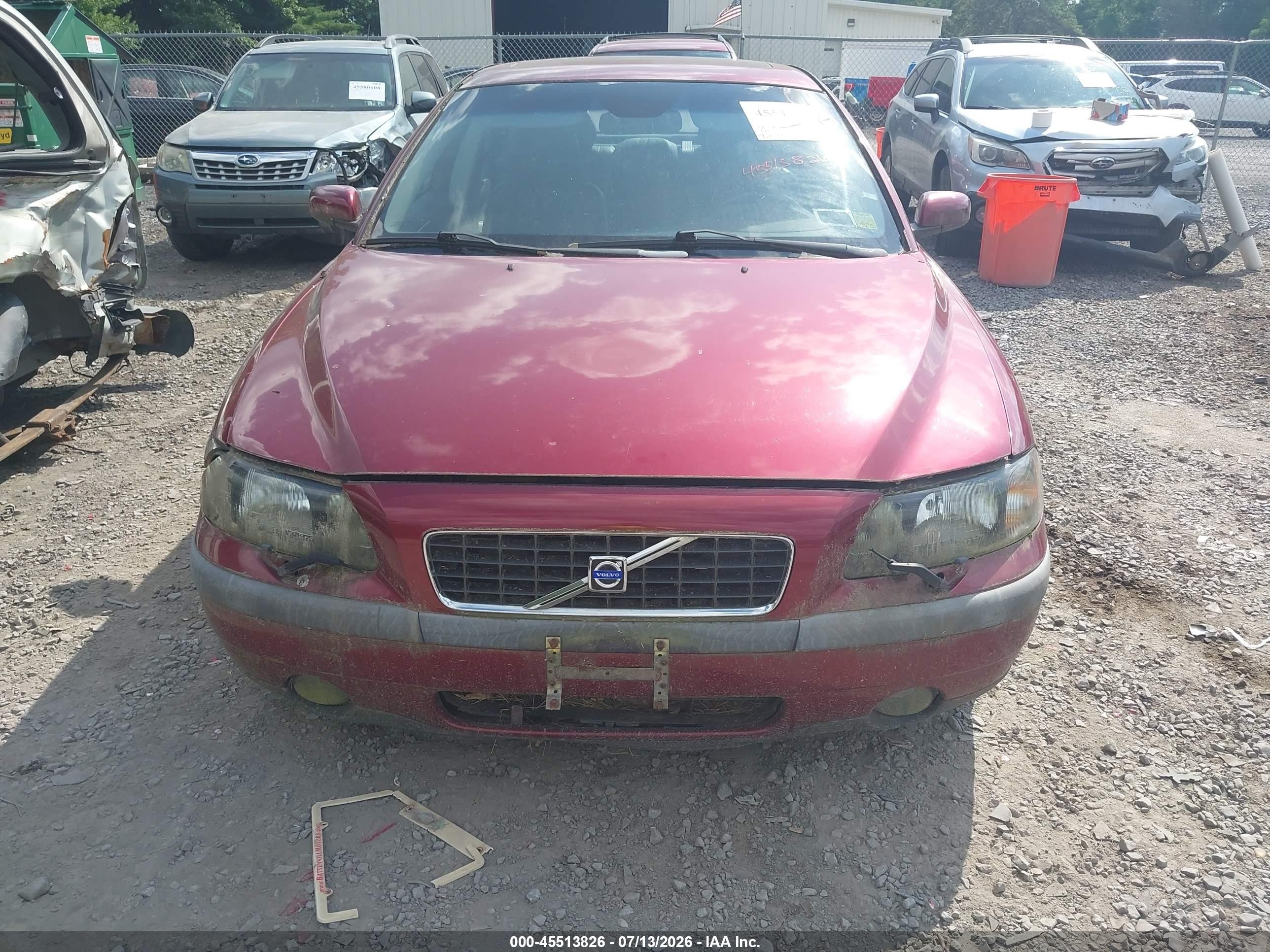 2004 Volvo S60 2.5t Awd Red vin: YV1RH59H942331847
